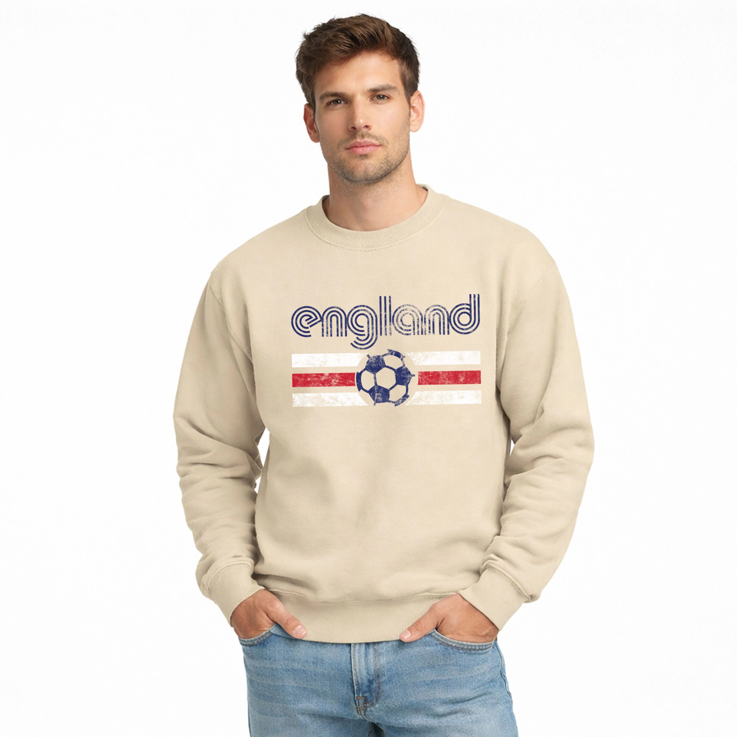Simply Sage Market - Men's Graphic Sweatshirt England Soccer Flag