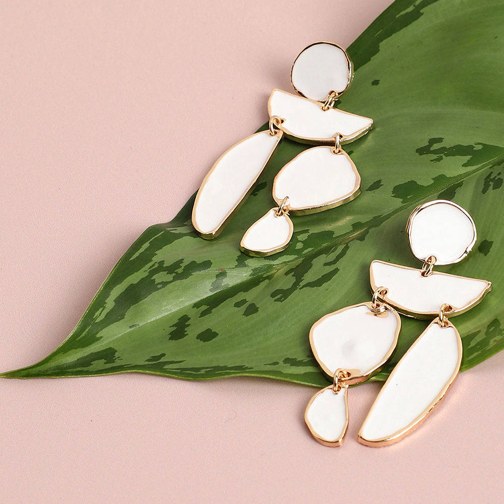 SOHI Women's Abstract Drop Earrings