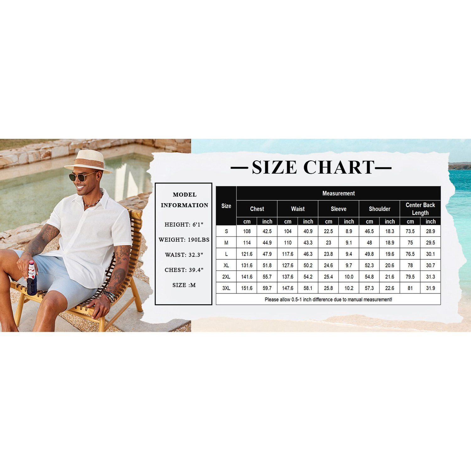 COOFANDY Mens Short Sleeve Button Down Shirt Lapel Collar Casual  Beach Tops