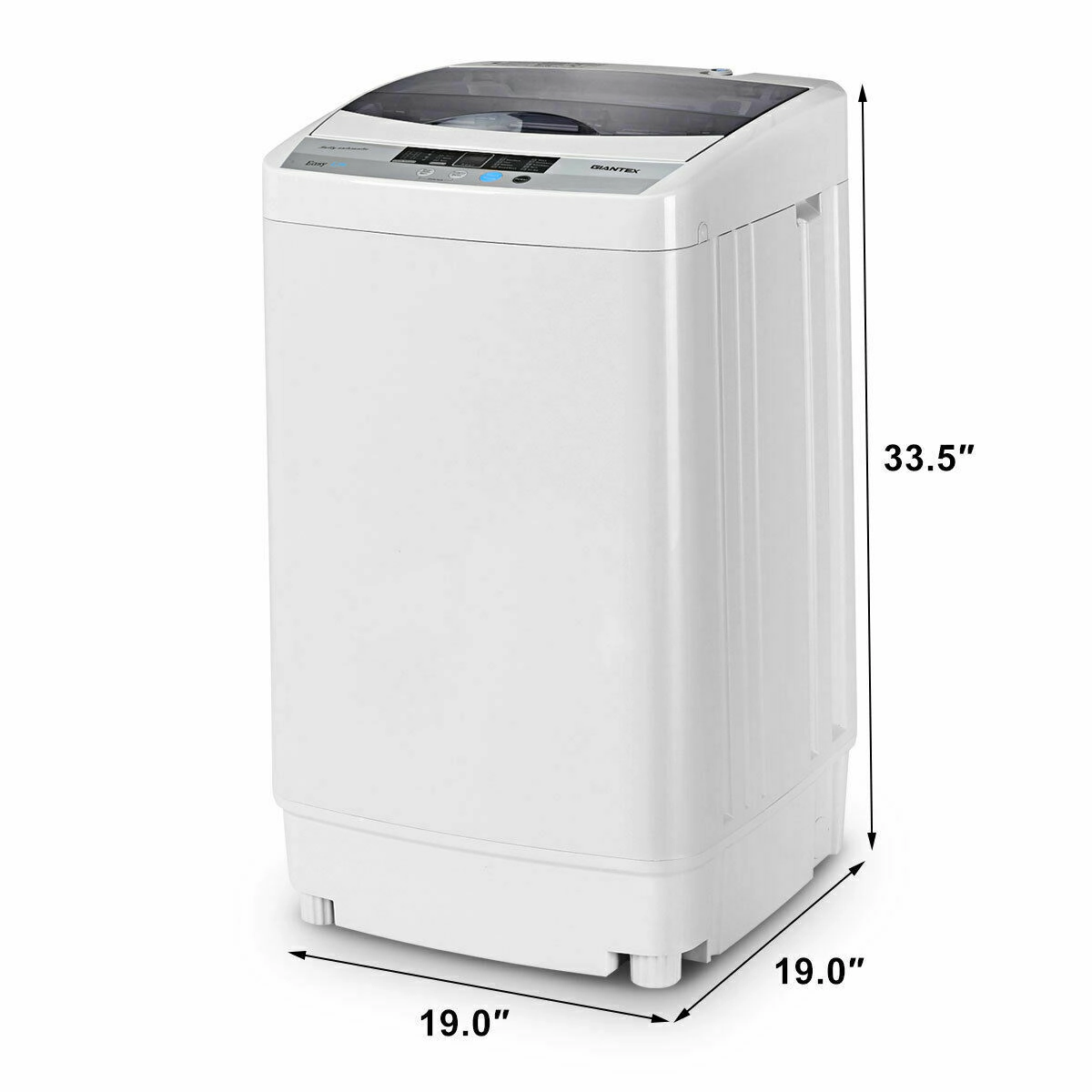 LJG 12 lbs Full-Automatic Washing Machine with 10 Wash Programs
