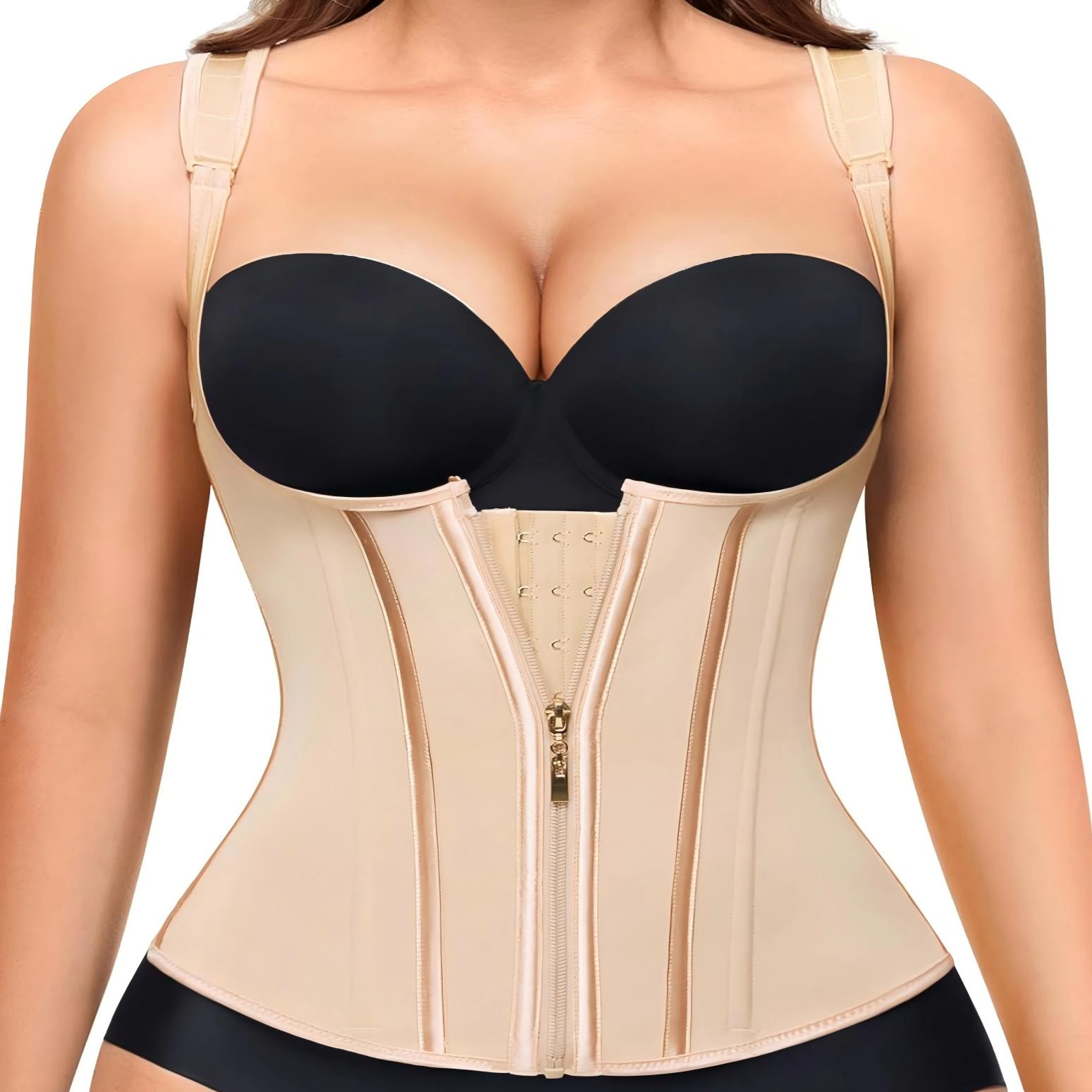 Nebility Women Adjustable Strap Tummy Control Shapewear Waist Trainer Corset