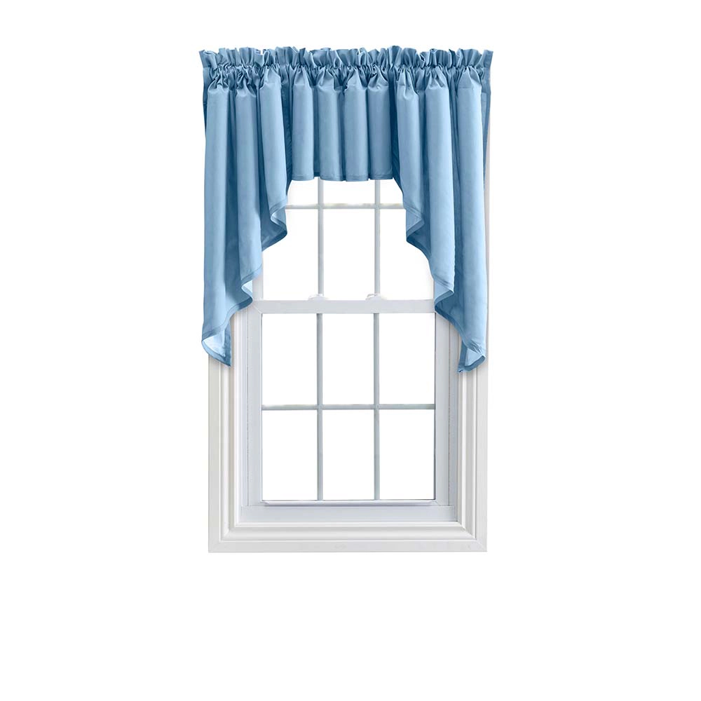 Ellis Stacey 3" Rod Pocket High Quality Fabric Solid Color Window Lined Swag Set 126"x36" Slate
