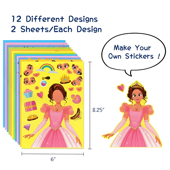 Wrapables Make a Face Stickers, Make Your Own Stickers, DIY Craft ...