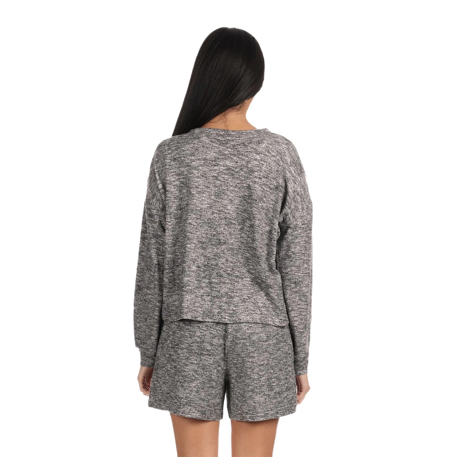 MeMoi Women's Hacci Matching Short and Long Sleeve Pajama Set