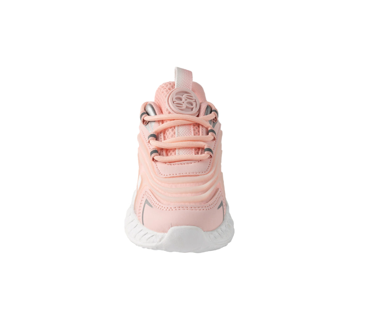 Bebe Girl's Jogger Sneaker with Multi-Material Upper