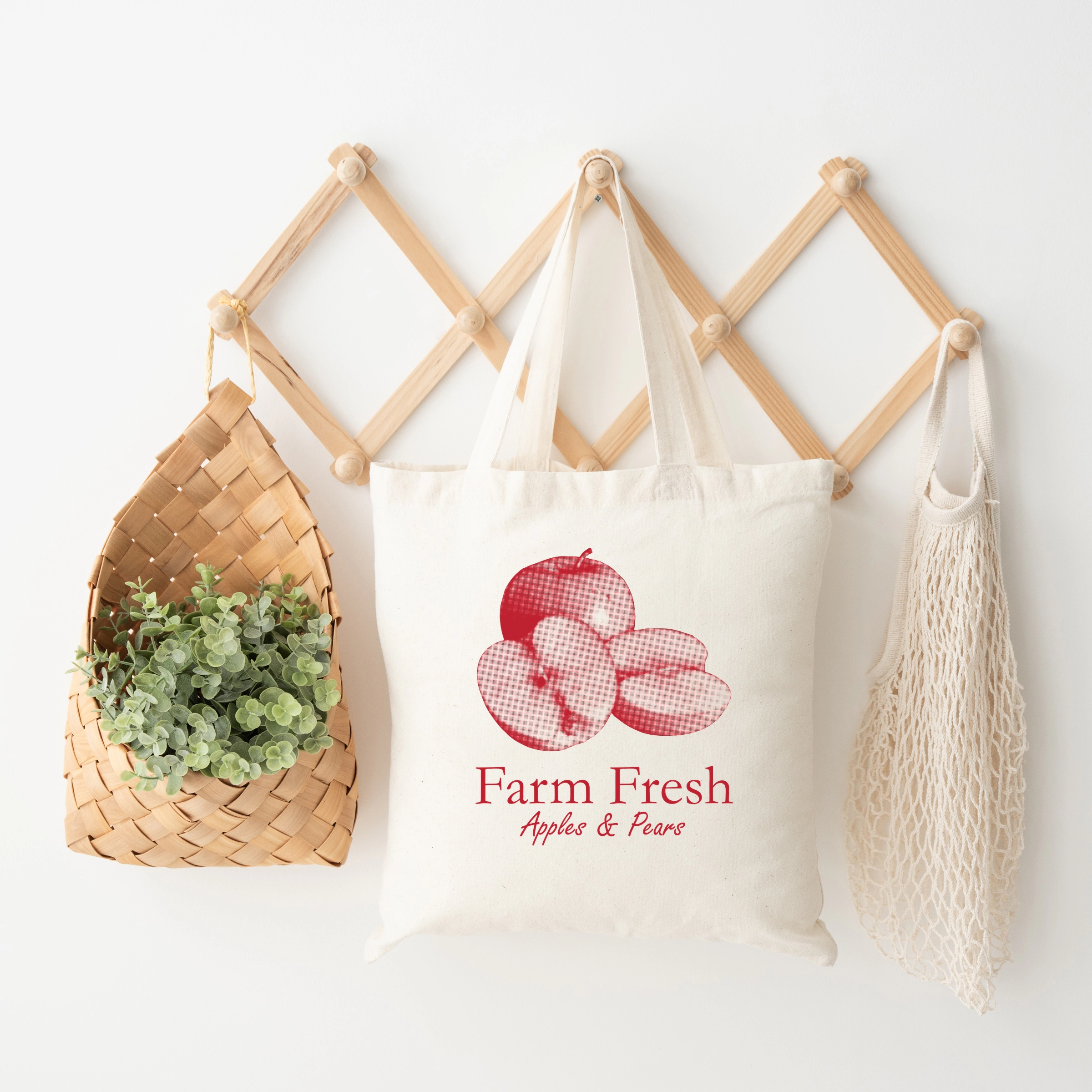 Simply Sage Market - Canvas Tote - Farm Fresh Apples and Pears