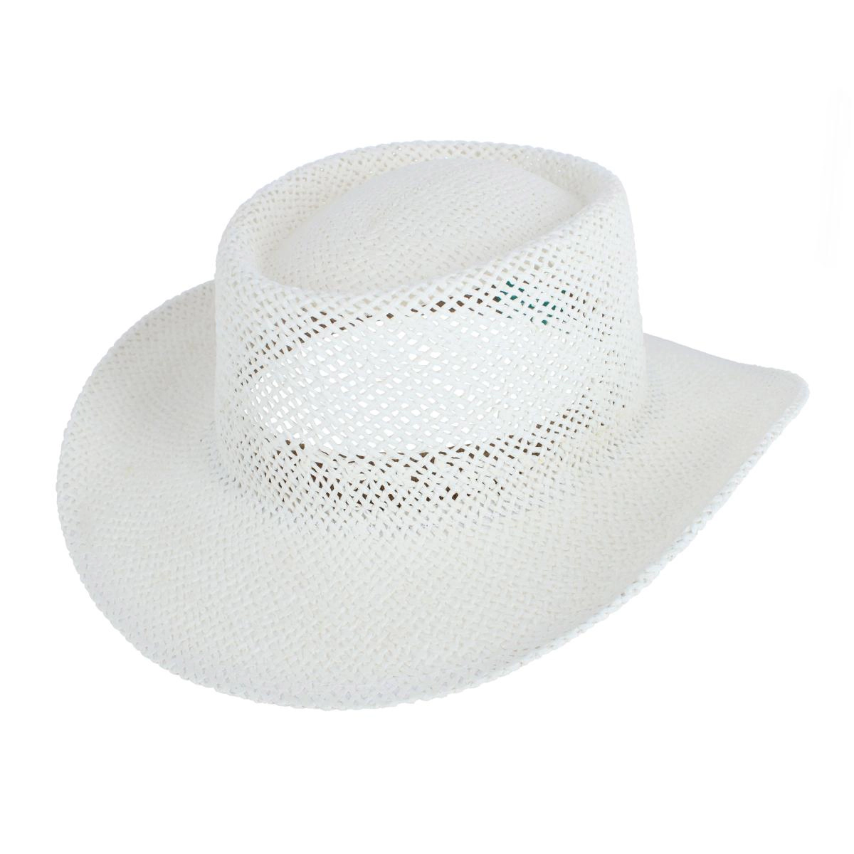 CTM Unisex Twisted Straw Gambler Hat
