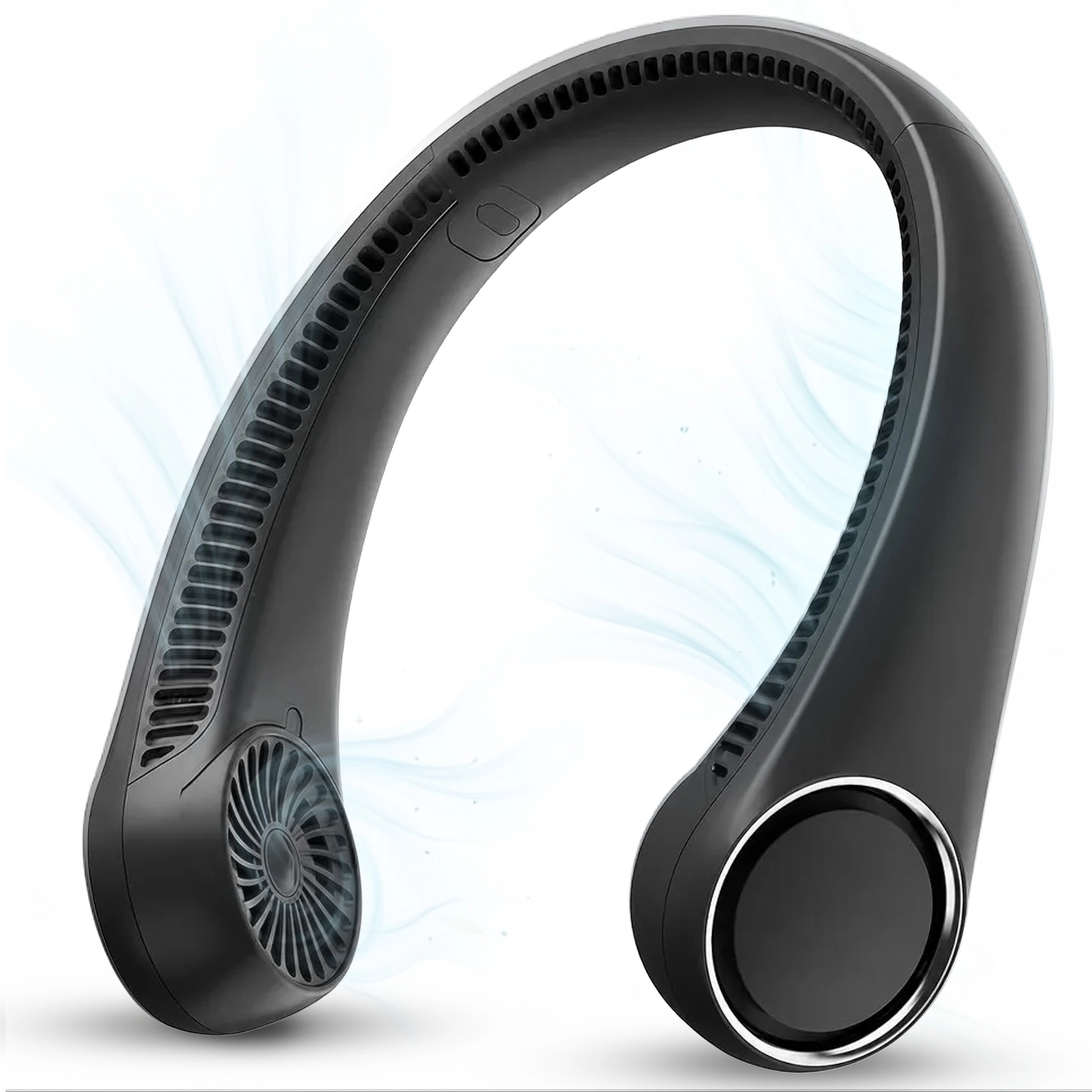 Luminuxe Portable Neck Fan, Rechargeable Hands-Free Wearable Fan w/ 3-Speed Adjustable Cooling, Lightweight Outdoor Fan