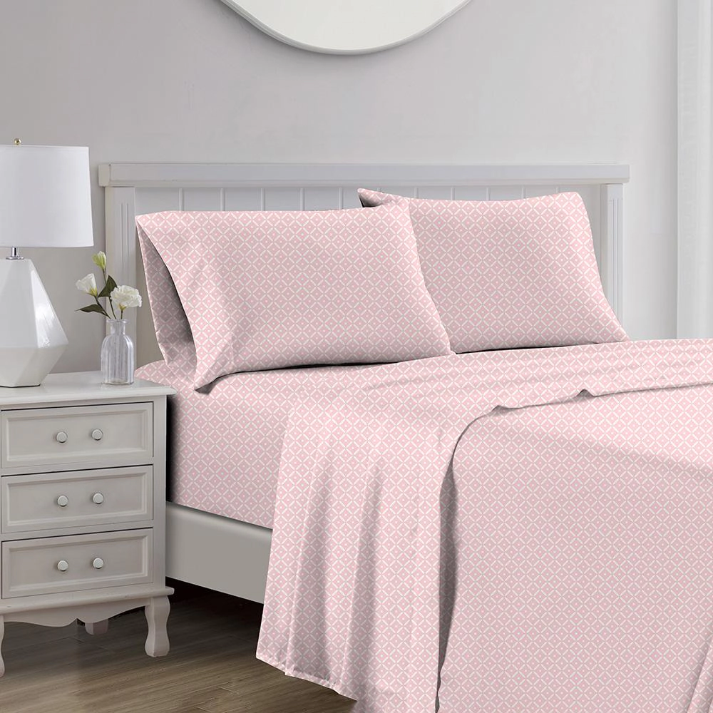 RT Designers Collection Jane 1000 Thread Count CVC Ultra Soft Sheet Set Blush King
