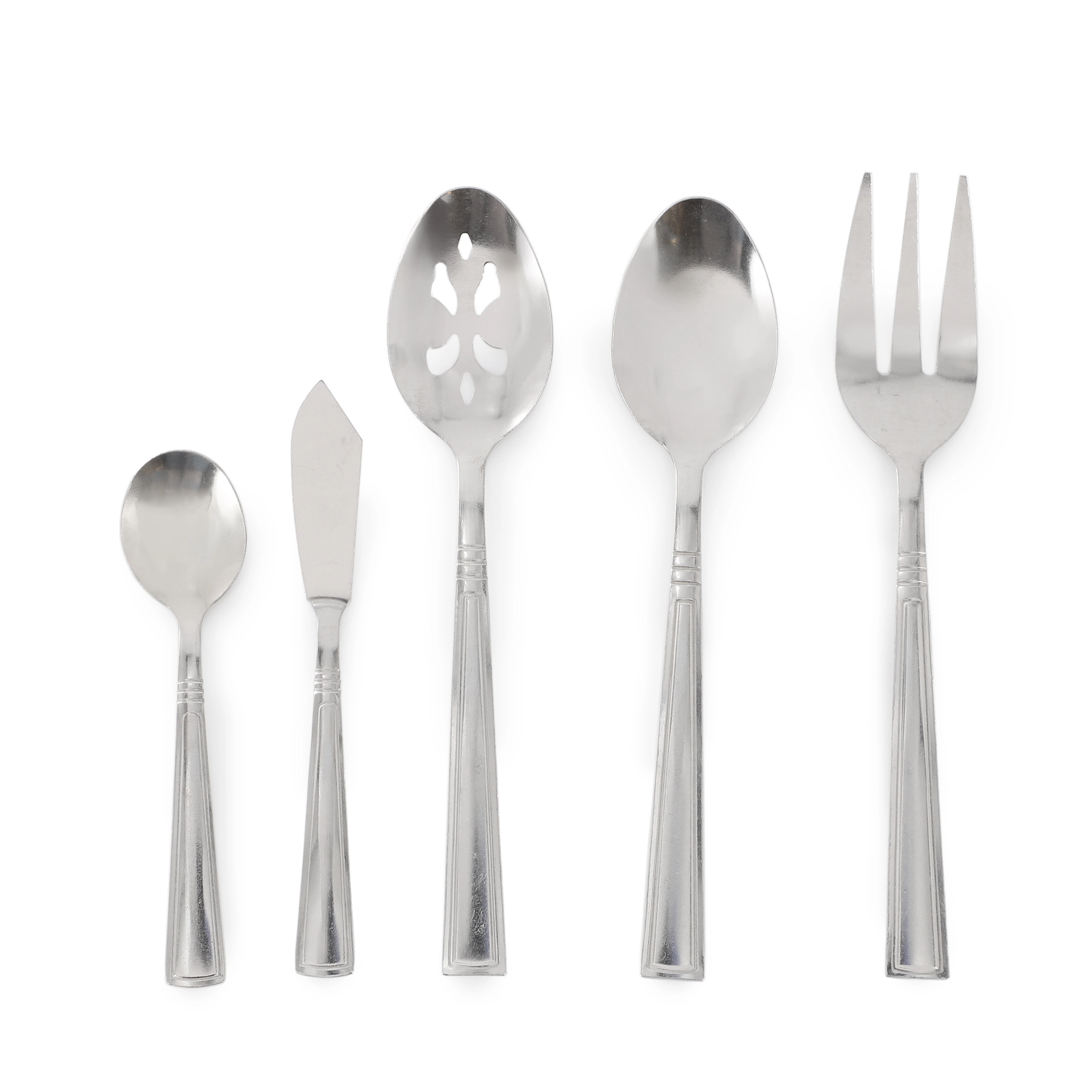 Gibson Tapani 45 Piece Stainless Steel Flateware Set with Serving Utensil in Silver