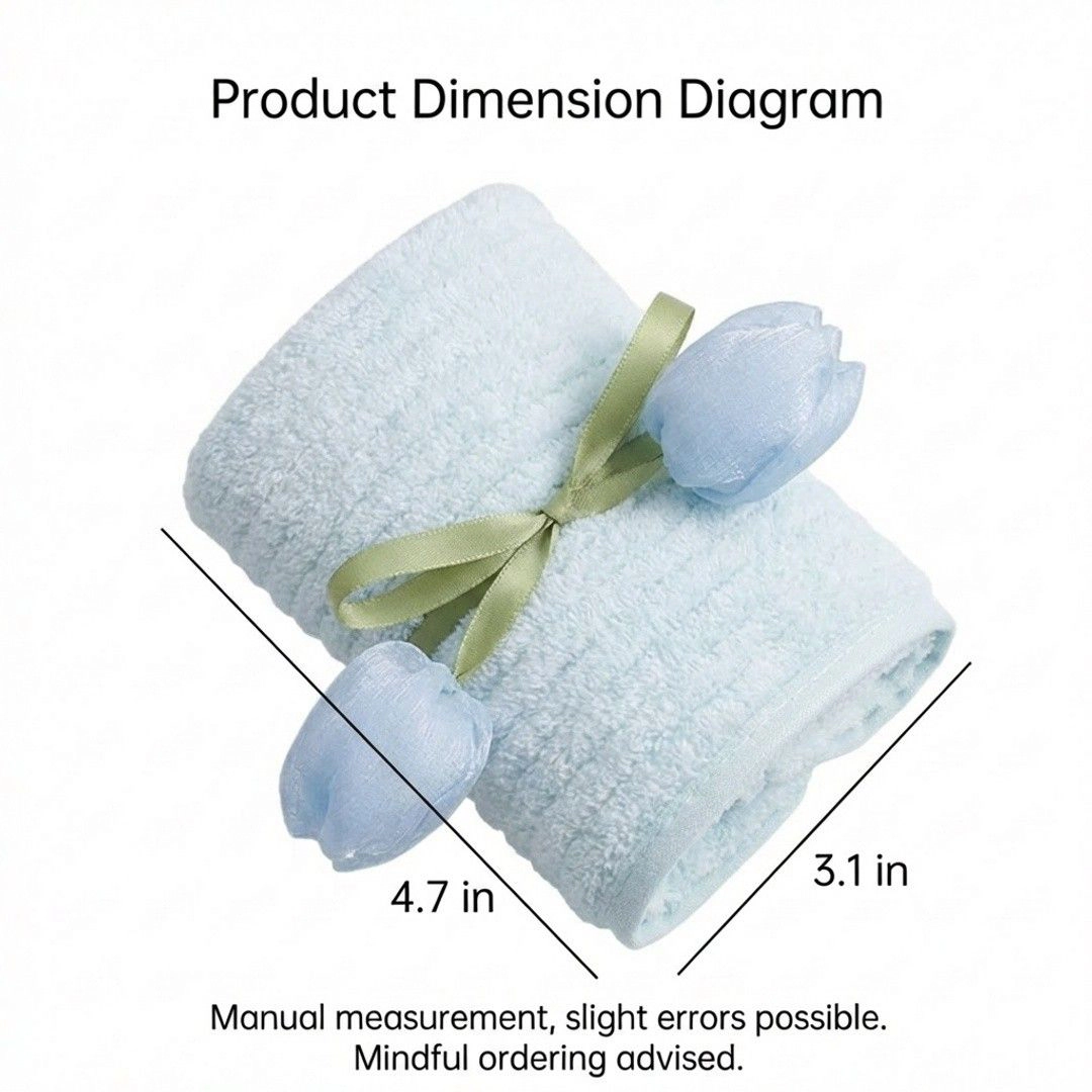 Alilang Unisex Gift Ready Washcloth 13.8 Inch Soft Cotton Face Towel Decorative Folded Design