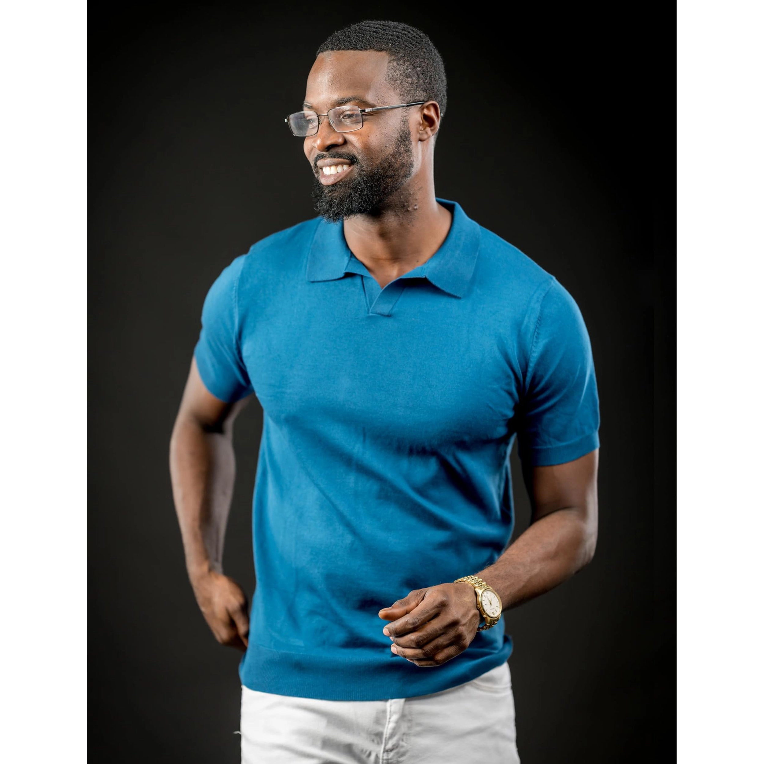 COOFANDY Solid V Neck Polo Shirts Short Sleeve Collared Casual Summer Tops
