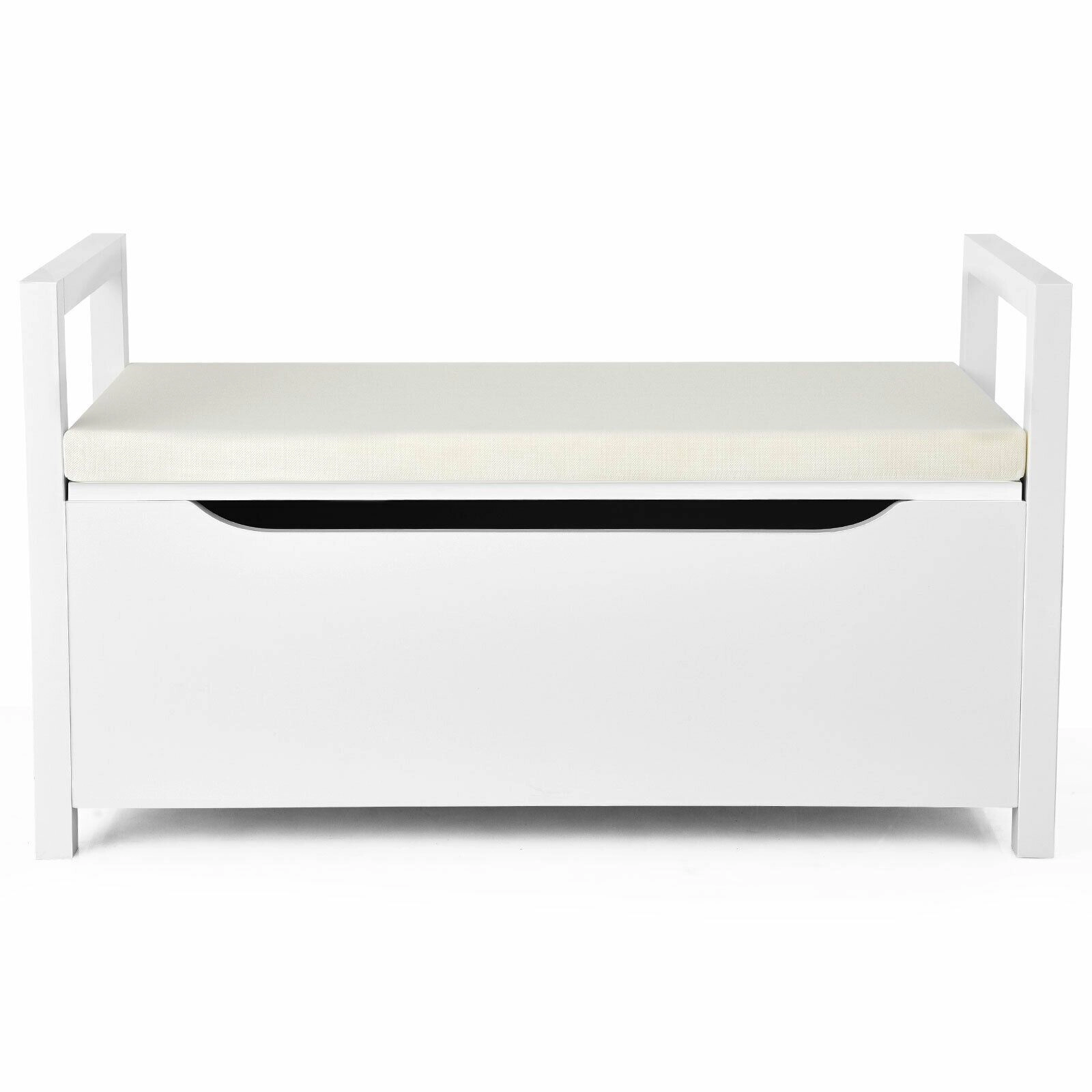SlickBlue Shoe Organizer Bench with Padded Seat, Lift-Top Storage