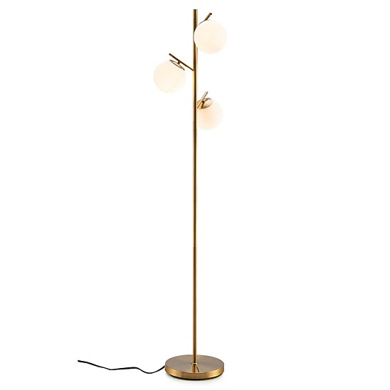 SlickBlue 3 Globe Floor Lamp with Foot Switch E26 Bulb Bases