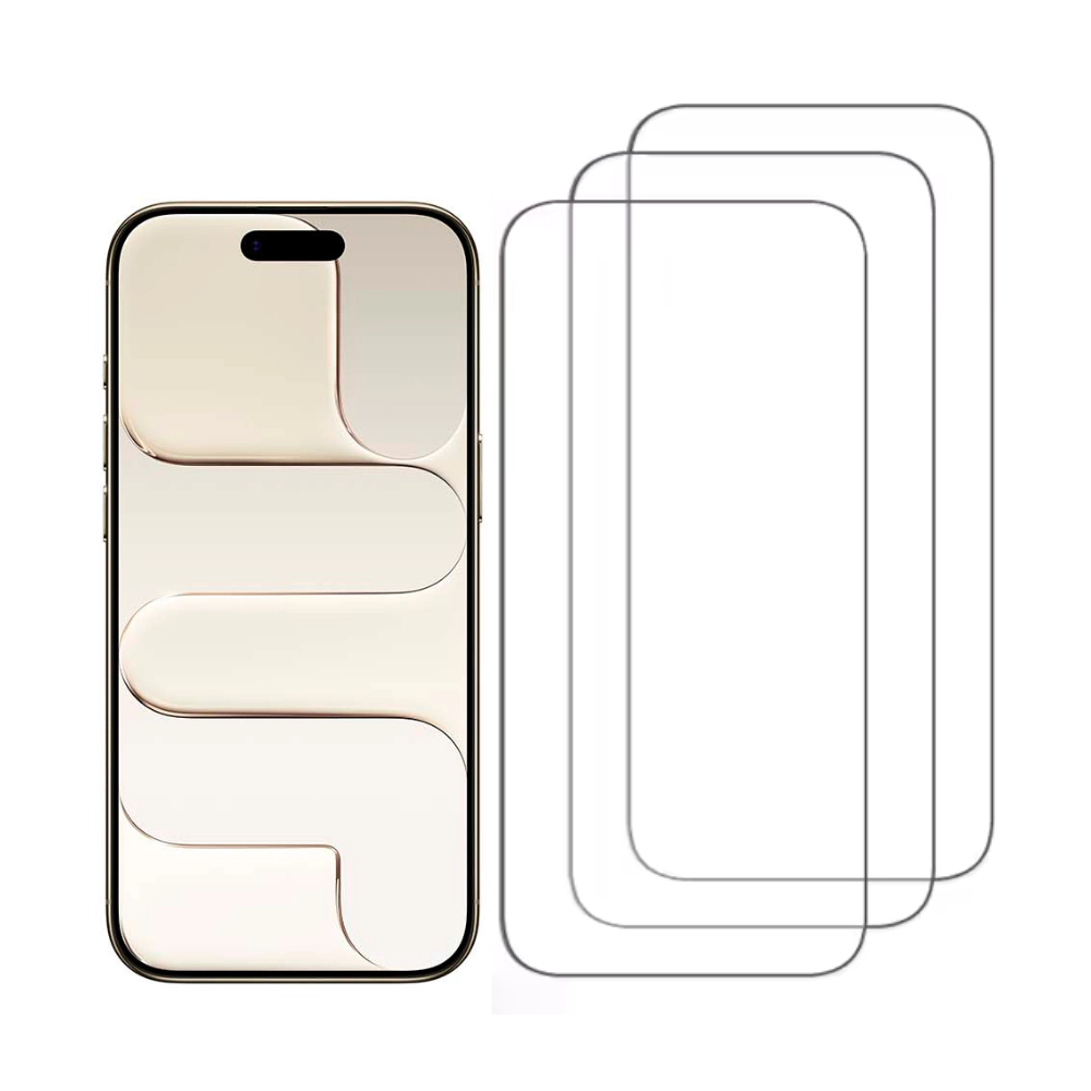 Qixxronics for iPhone Air (6.5 inch) Tempered Glass Screen Protector, Anti Scratch, Bubble Free, 3-Pack