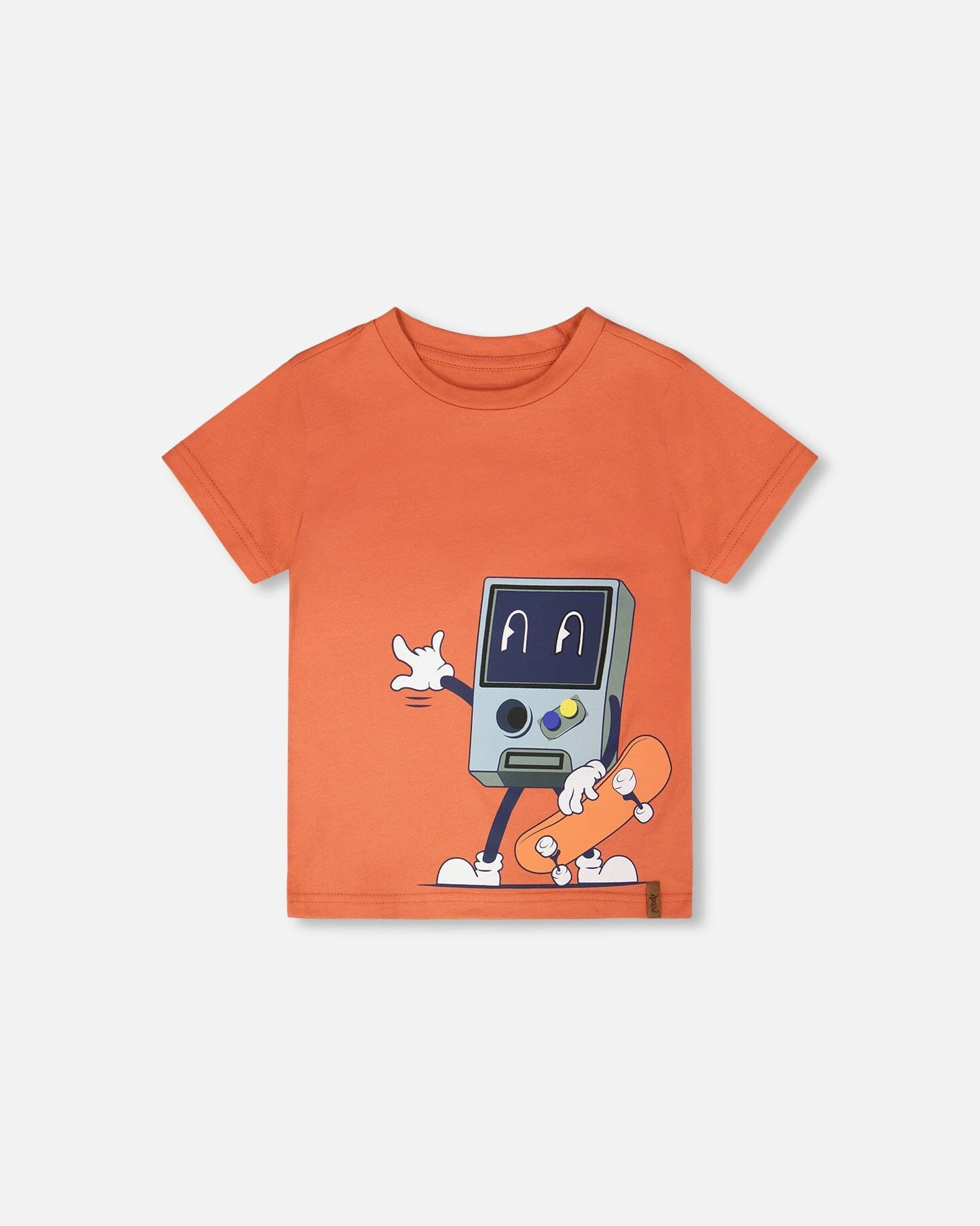 Deux par Deux Boys Organic Cotton Jersey Video Game and Skate Graphic Print T-Shirt