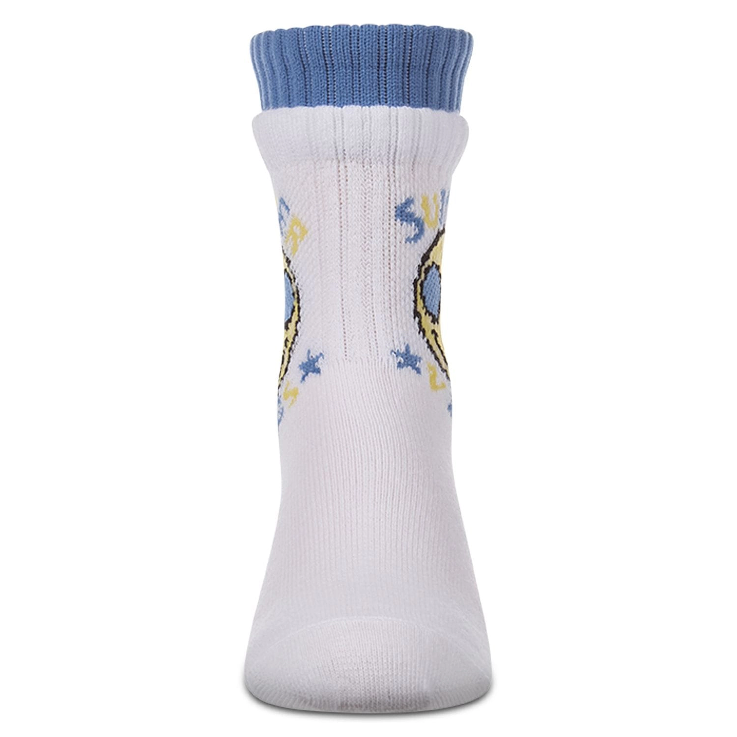 MeMoi Girls "Summer Vibes" Cotton Blend Double-Layer-Look Crew Sock