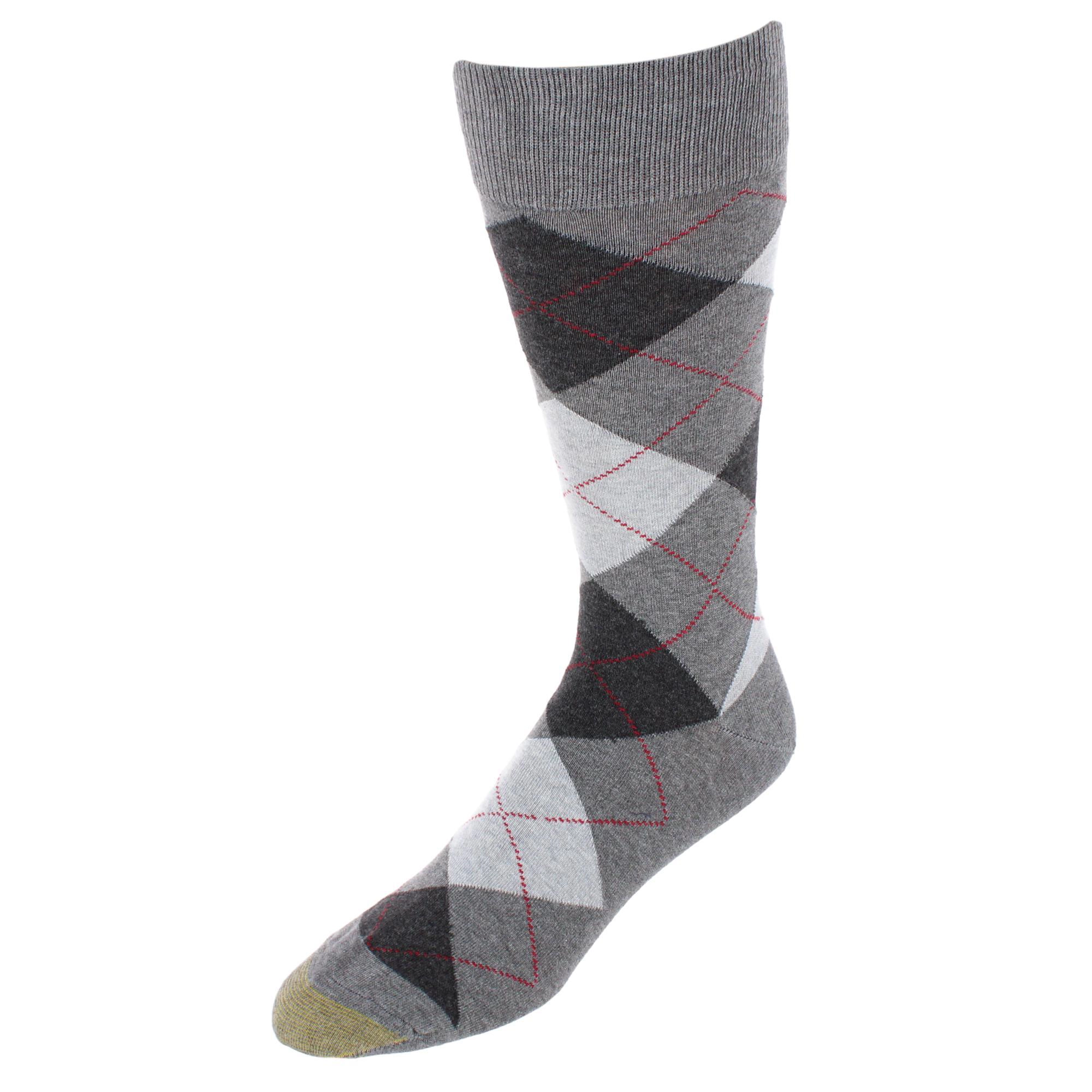 Gold Toe Men's Carlyle Argyle Crew Dress Socks (Pack of 3)