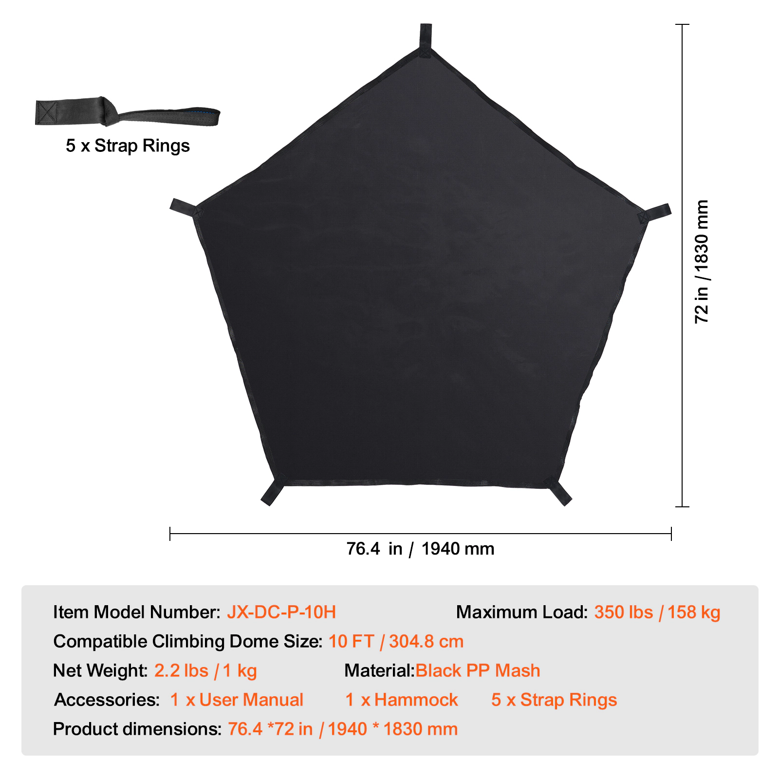HONGGE Outdoor Jungle Gym Dome Climber for Climbing