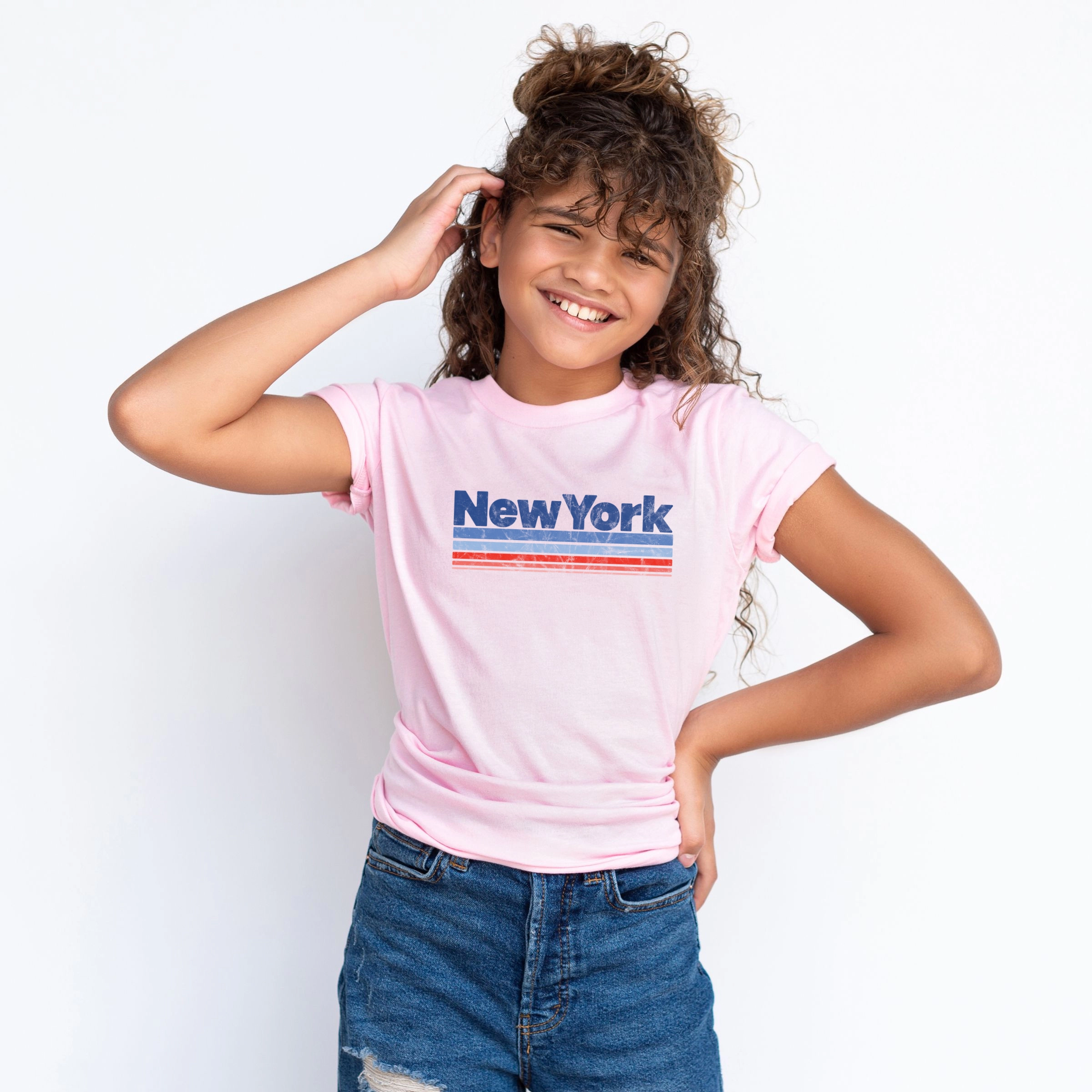 The Juniper Shop - Youth Short Sleeve Graphic T-Shirt New York Retro Stripes