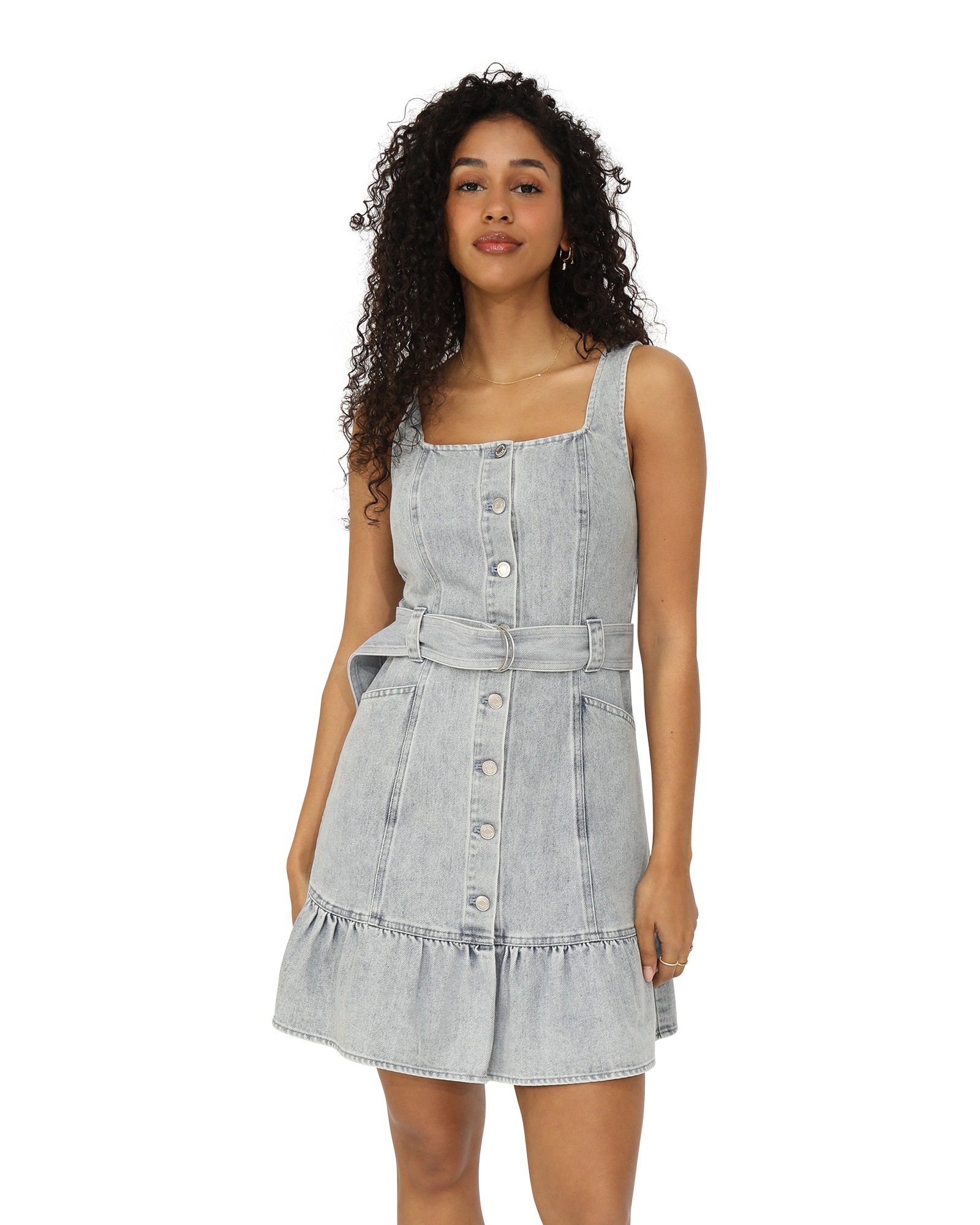 Belle & Bloom Womens Reunite Denim Mini Dress