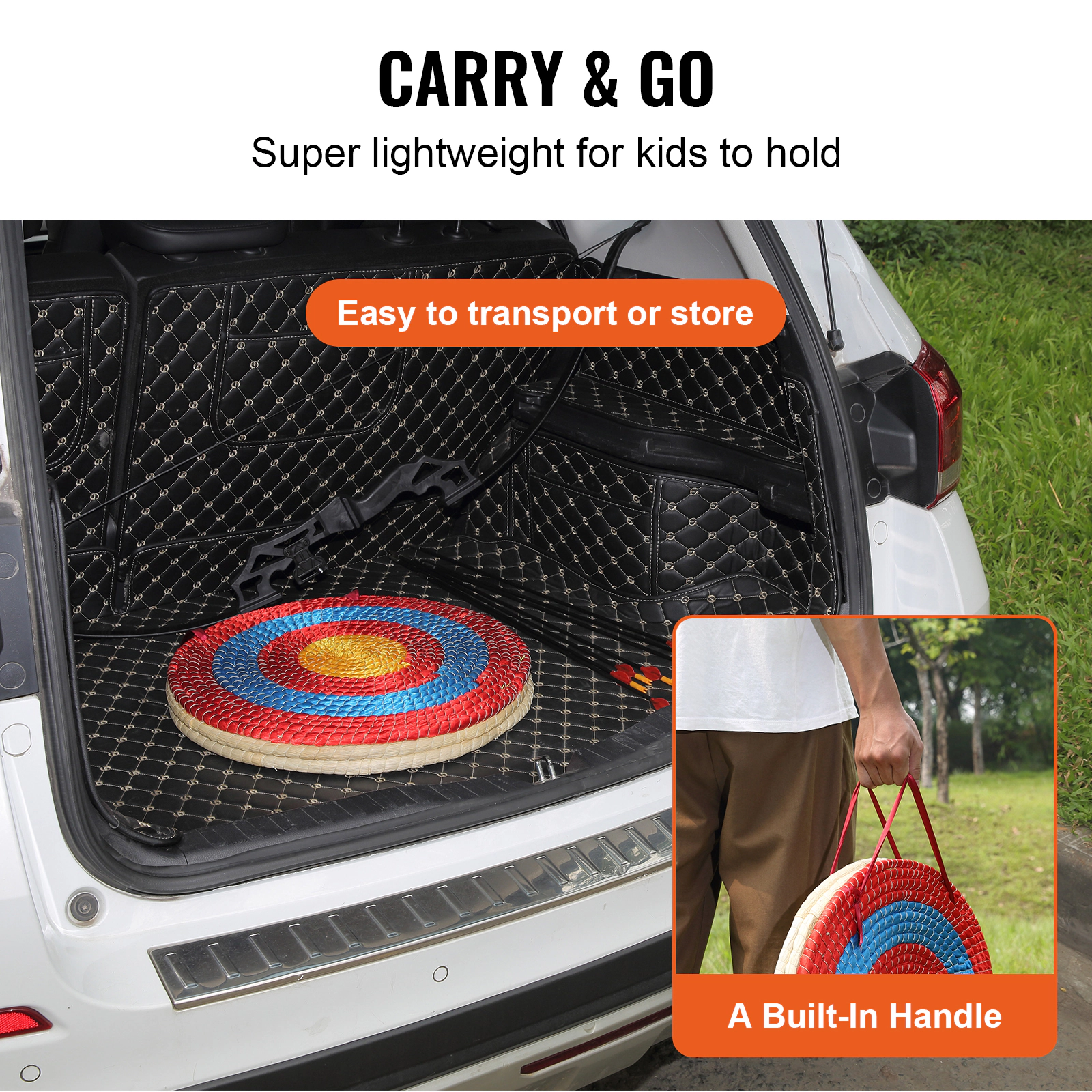 HONGGE Archery Target 20" Arrow Target Traditional Solid Straw Round Archery Target Shooting Bow Hand-Made Arrows
