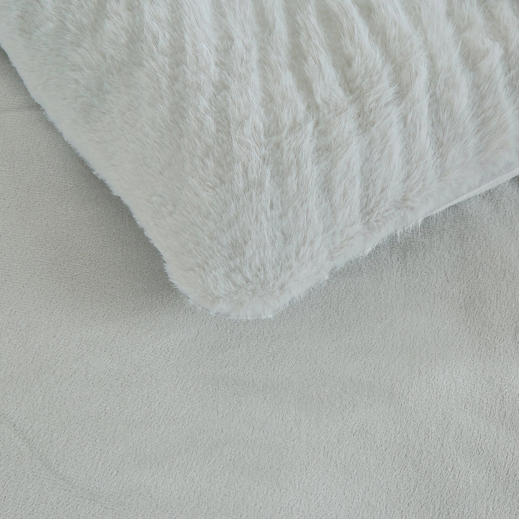 MarCielo 4 Pieces Textured Diagonal Stripe Faux Fur Comforter Set with Velvet Backing