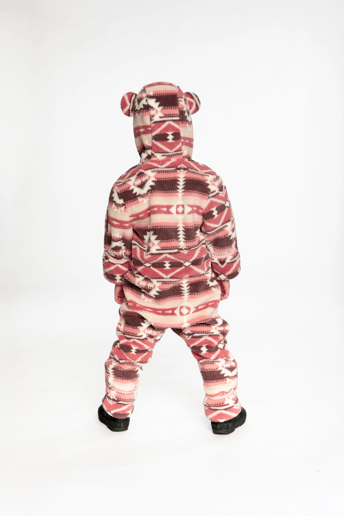 Deux par Girls Animal Ear Hooded Mid-Season Plush One-Piece Outerwear