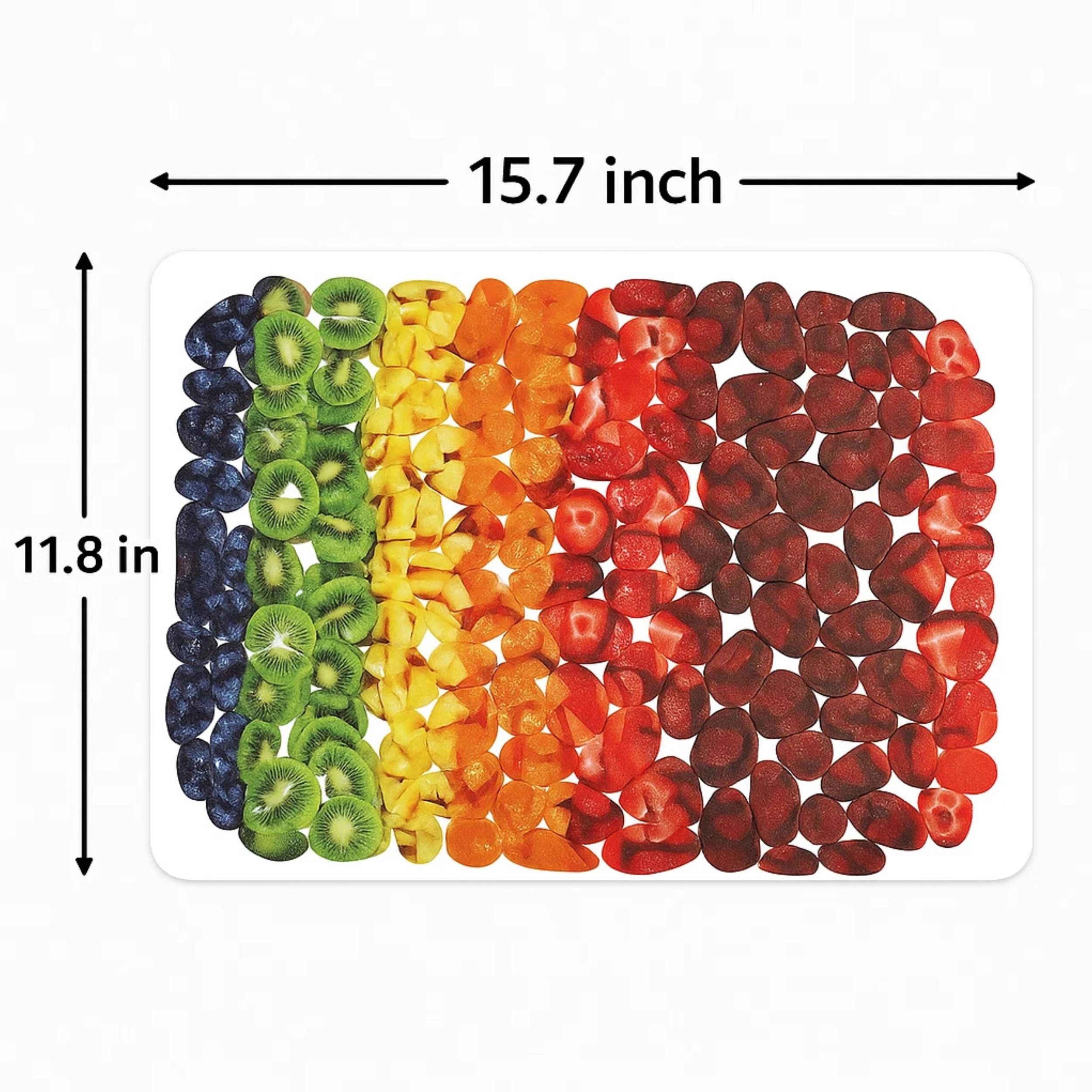 Home Collection Fruit Print PVC Sink Protector Mat 15.7" x 11.8"
