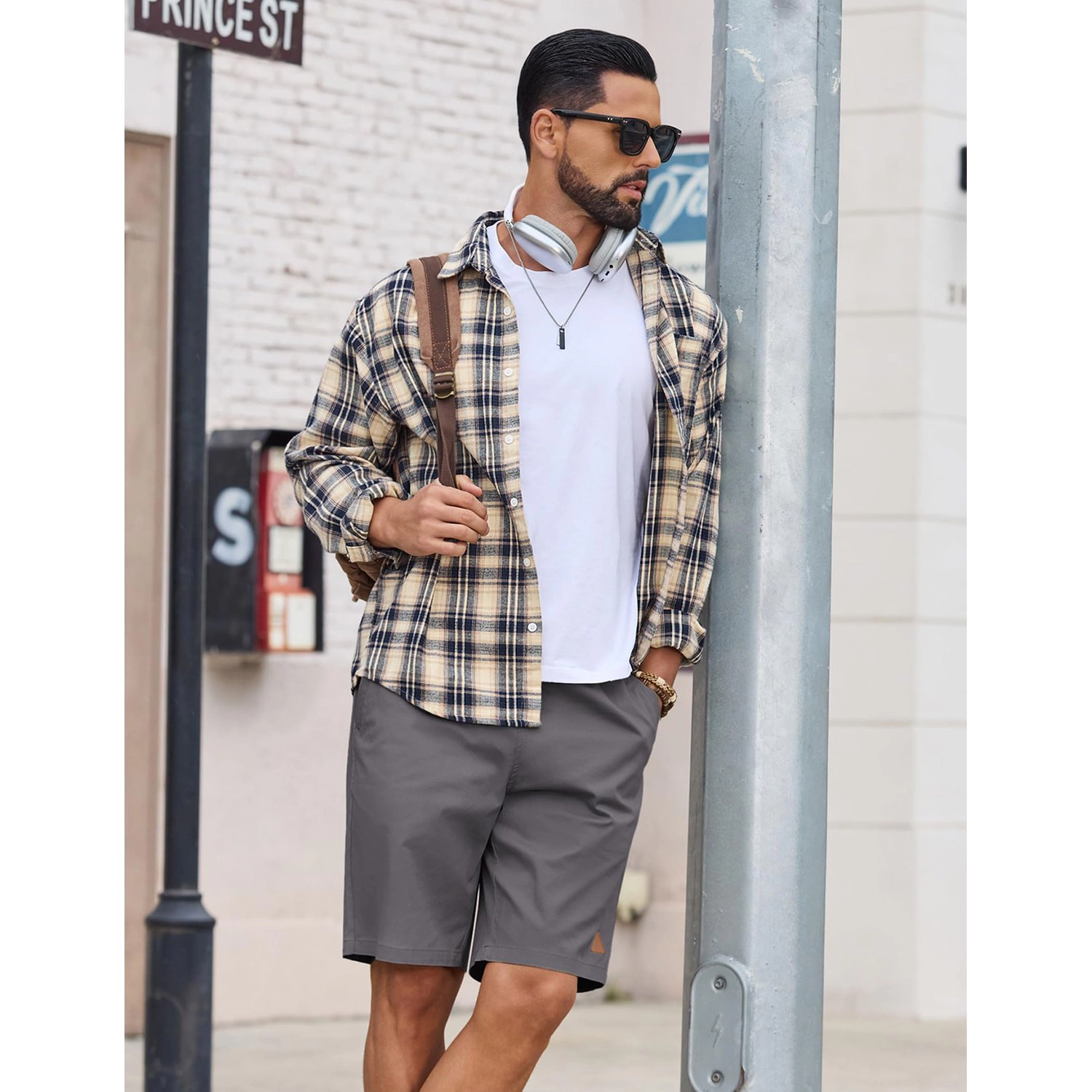 COOFANDY Short Sleeve Knit Polo Shirt V Neck Collared Cable Casual Tops