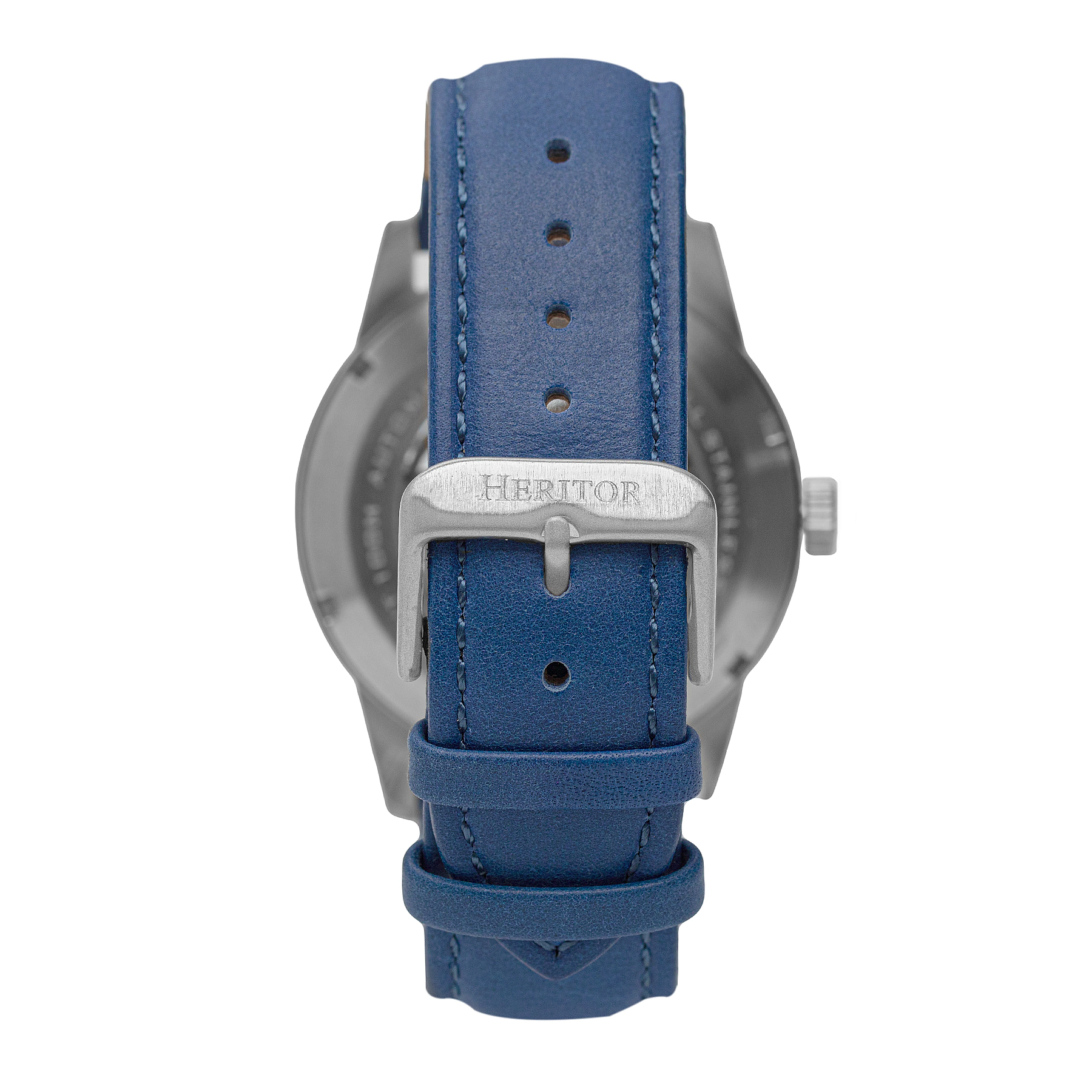 Heritor Automatic Jonas Leather-Band Skeleton Watch