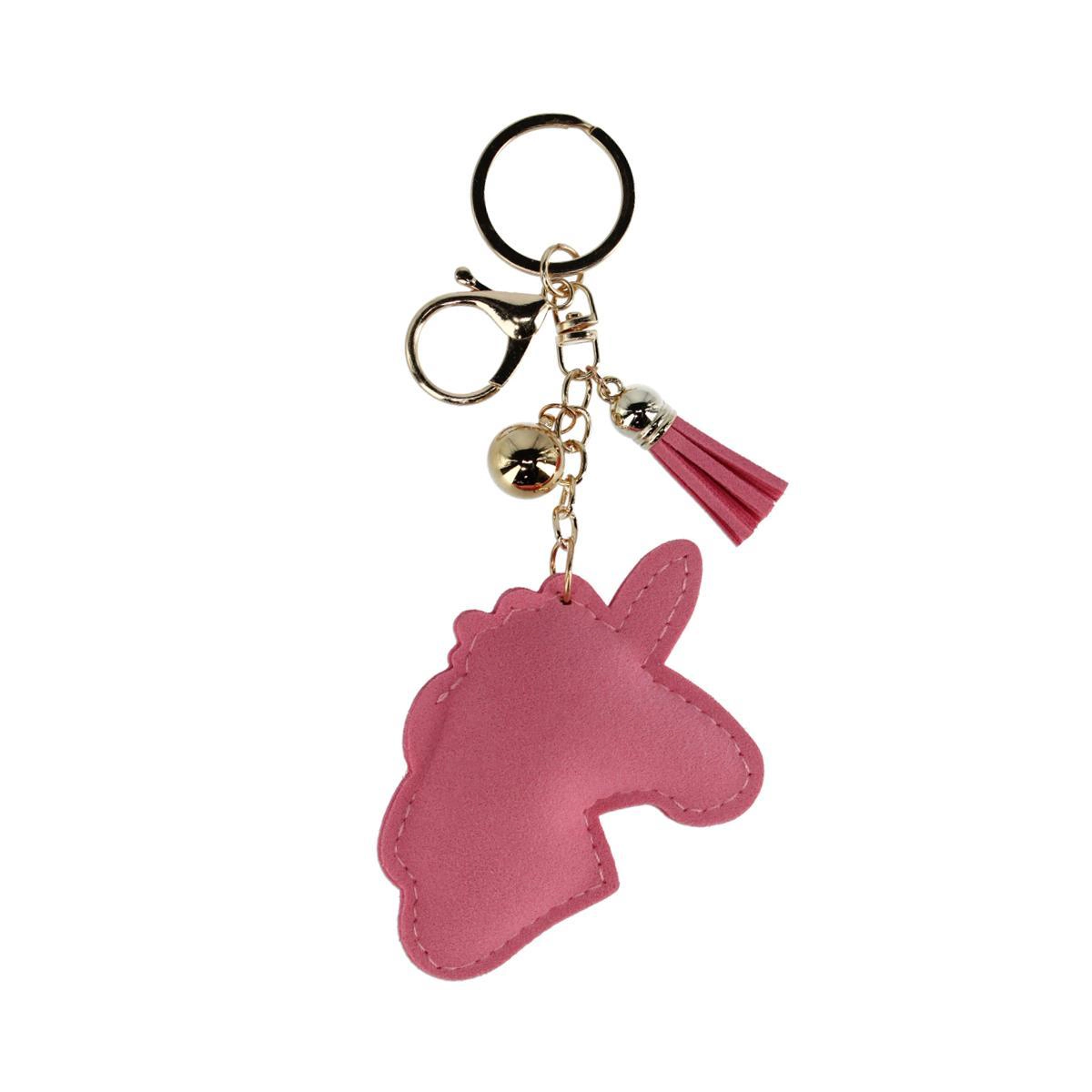 CTM Women's Glitter Unicorn Tassel Bag Charm