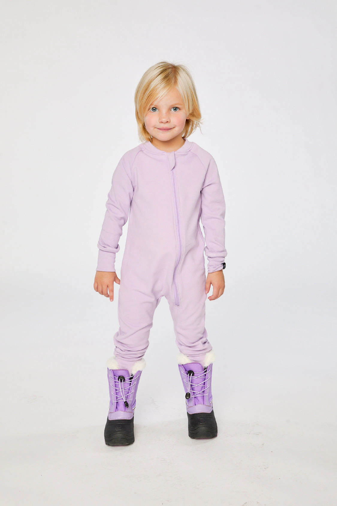 Deux par Girls One Piece Asymmetric Zip Thermal Underwear