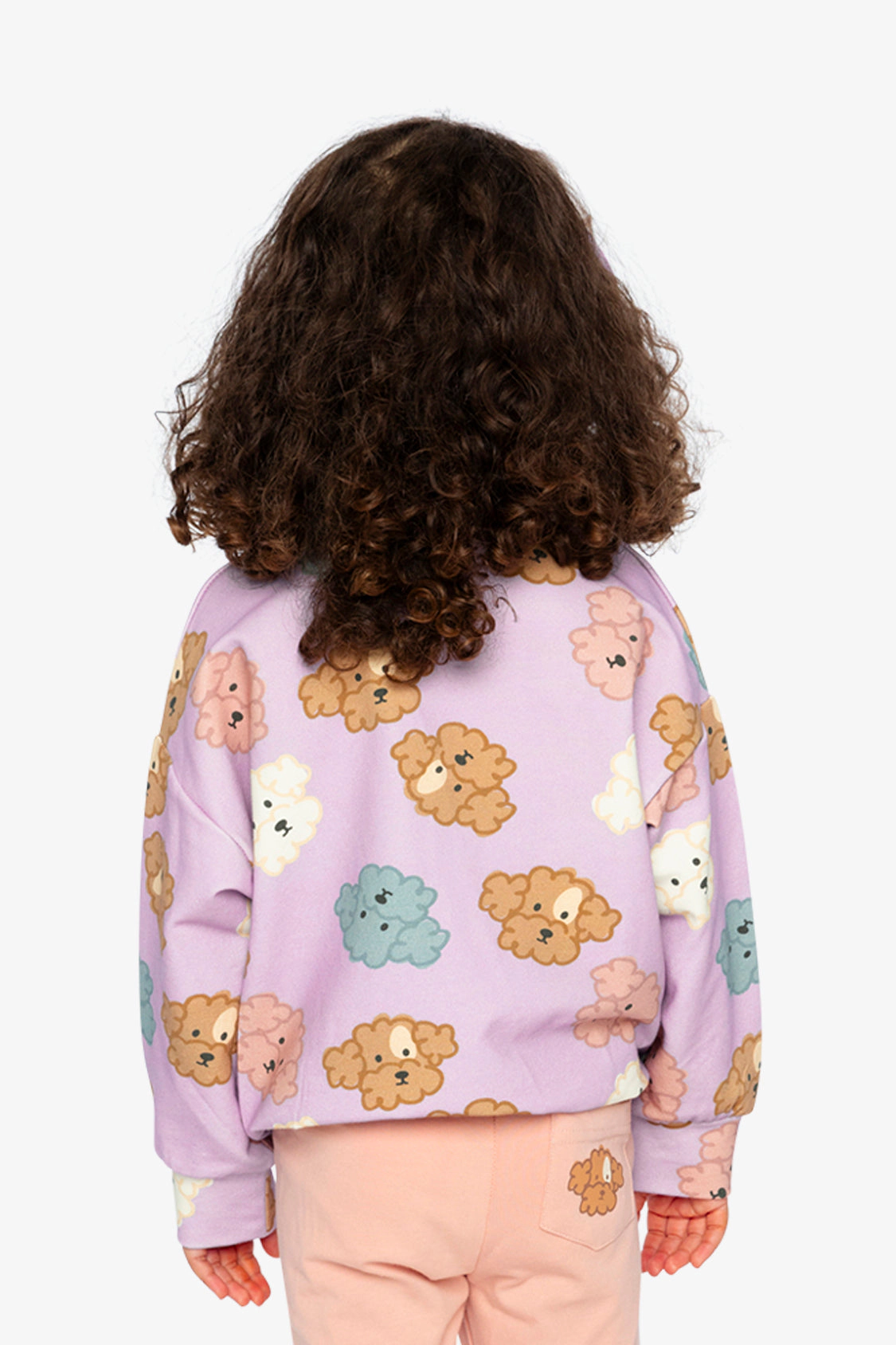 Deux par Girls Poodle Print French Terry Sweatshirt
