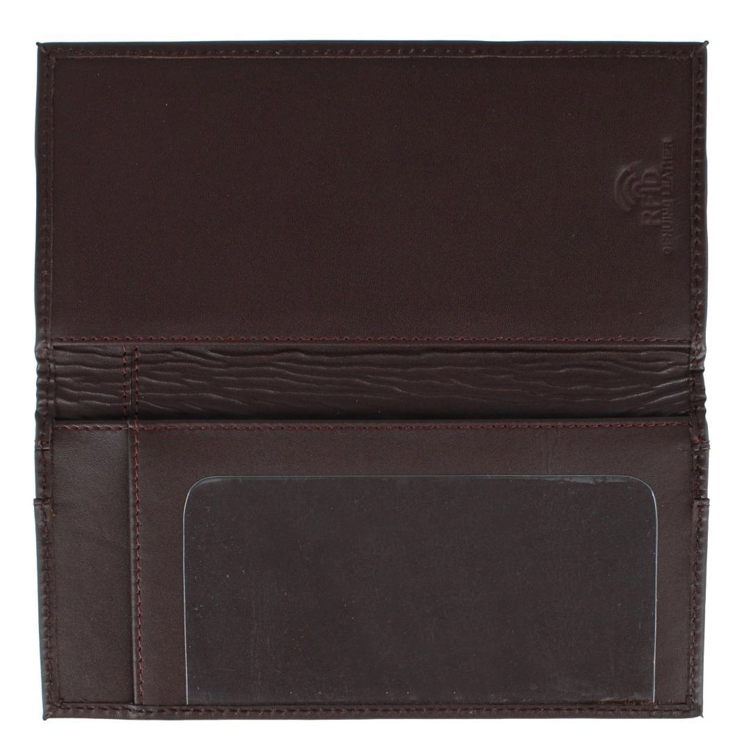 CTM RFID Leather Checkbook Cover with American Flag Detail