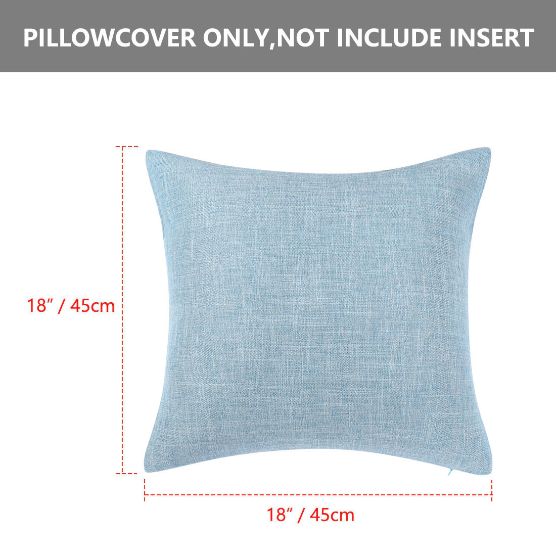 REGALWOVEN 2pcs Linen Throw Pillow Covers, Square Decorative 18"x18"