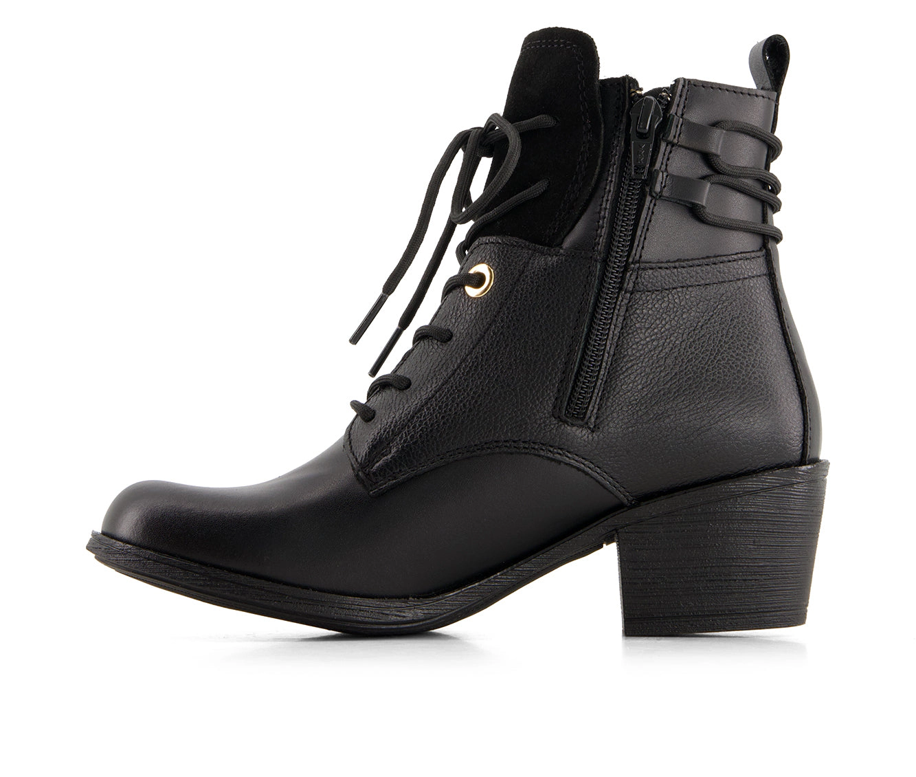 Andrea Womens Leather Lace Up Ankle Booties