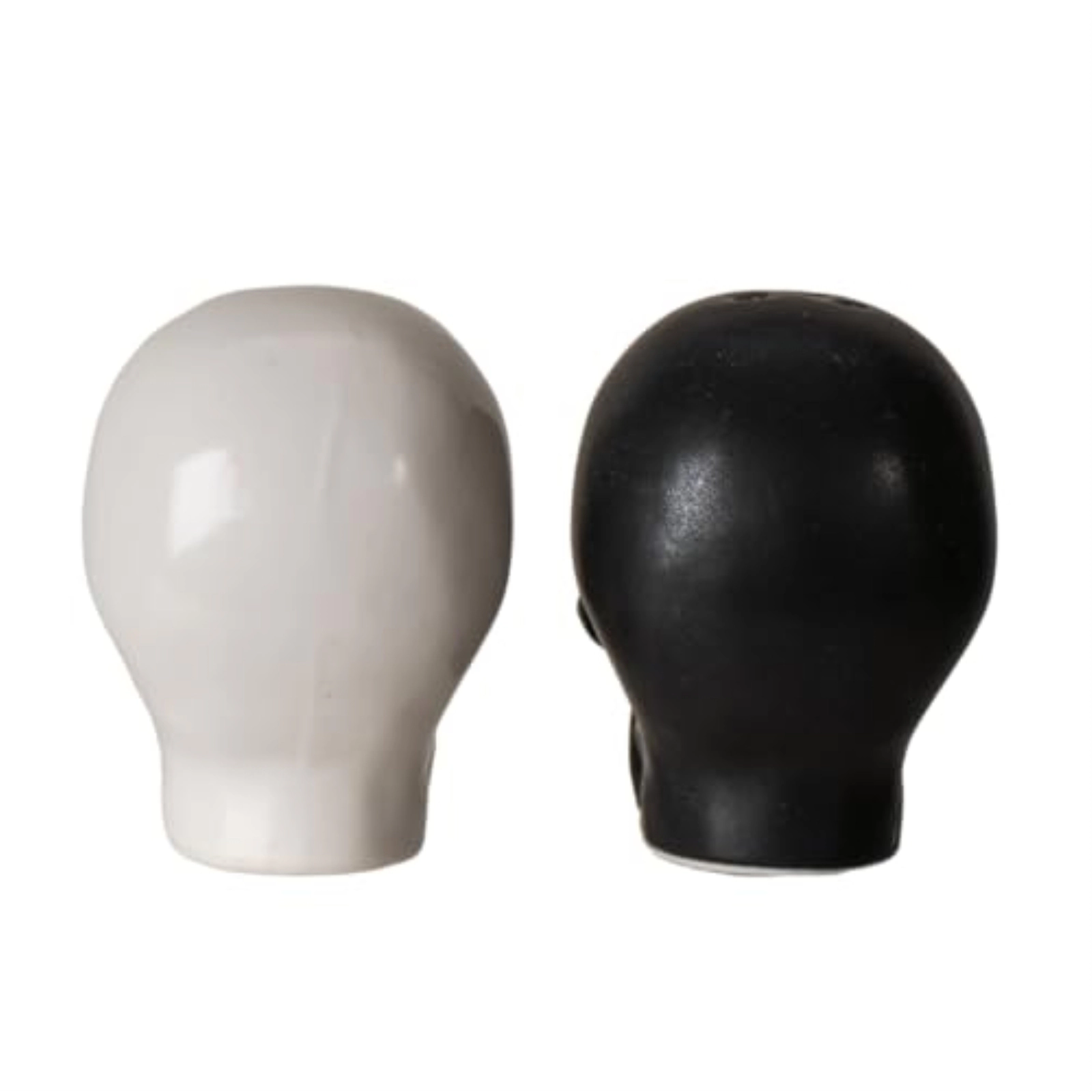 Pacific Giftware Black and White Skulls Ceramic Salt And Pepper Shaker Set