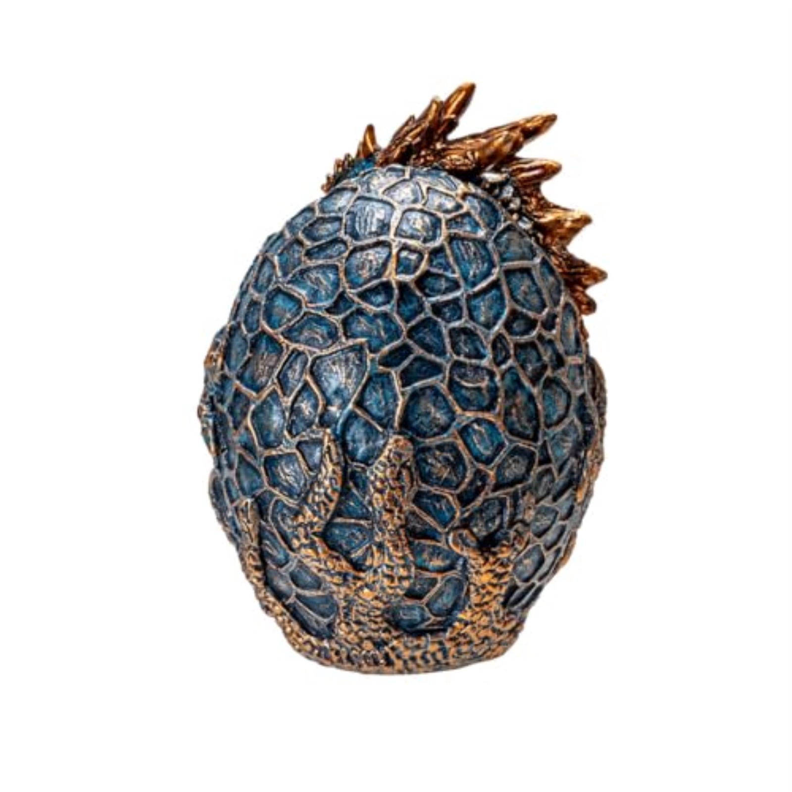 Pacific Giftware Dragon Hatchling Figurine Blue and Gold Baby Dragon Emerging from Egg Fantasy Resin Sculpture 3.62 inch
