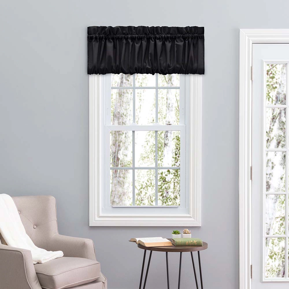 Ellis Stacey Solid Color Window 1.5" Rod Pocket High Quality Fabric Balloon Valance 60"x15
