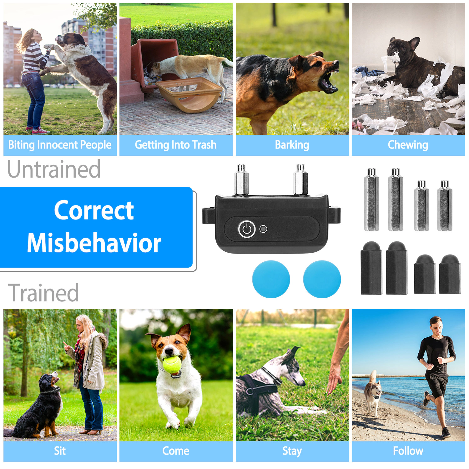 GBruno Waterproof Dog Training Collar With Remote