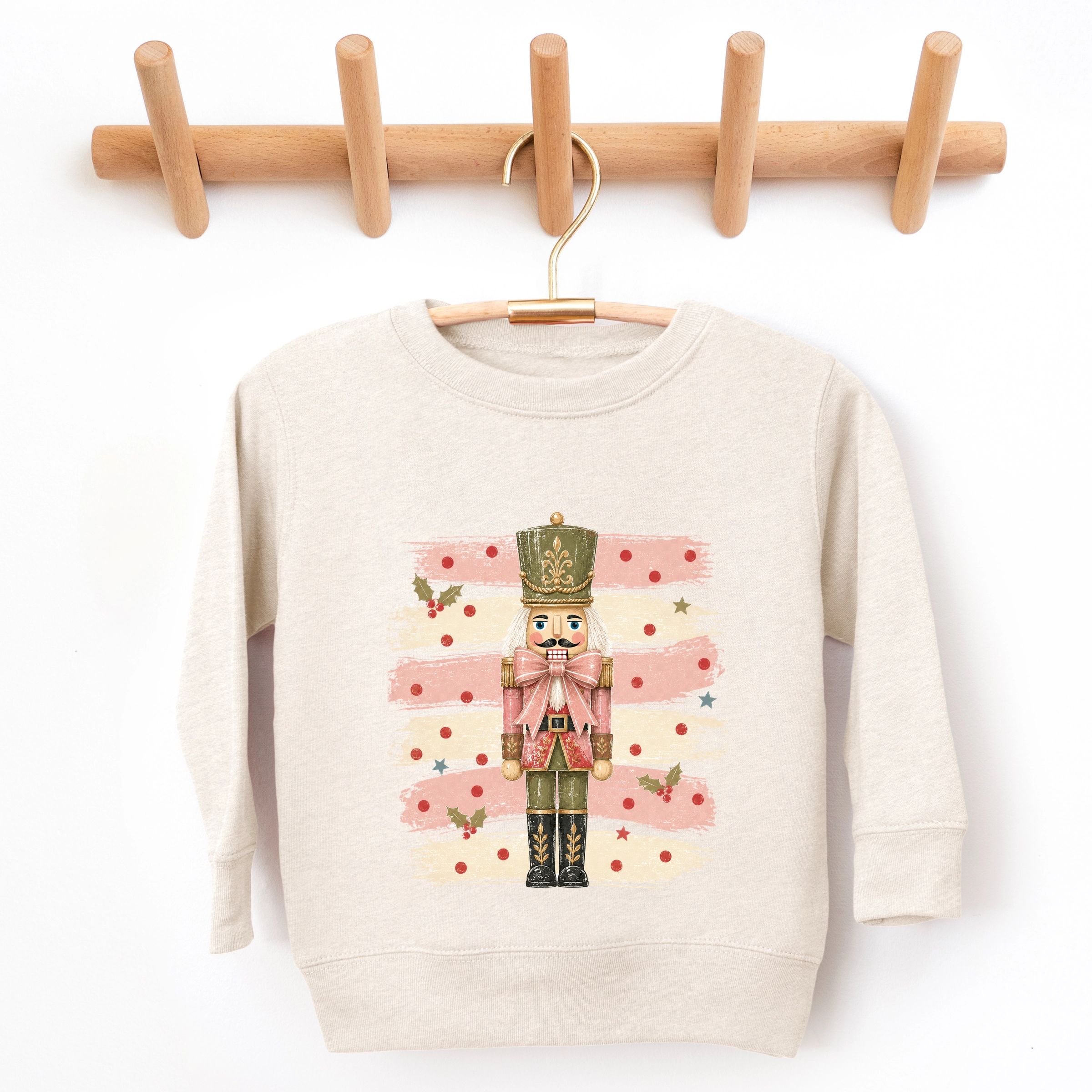 The Juniper Shop - Toddler Graphic Sweatshirt Nutcracker Stripes and Polka Dots