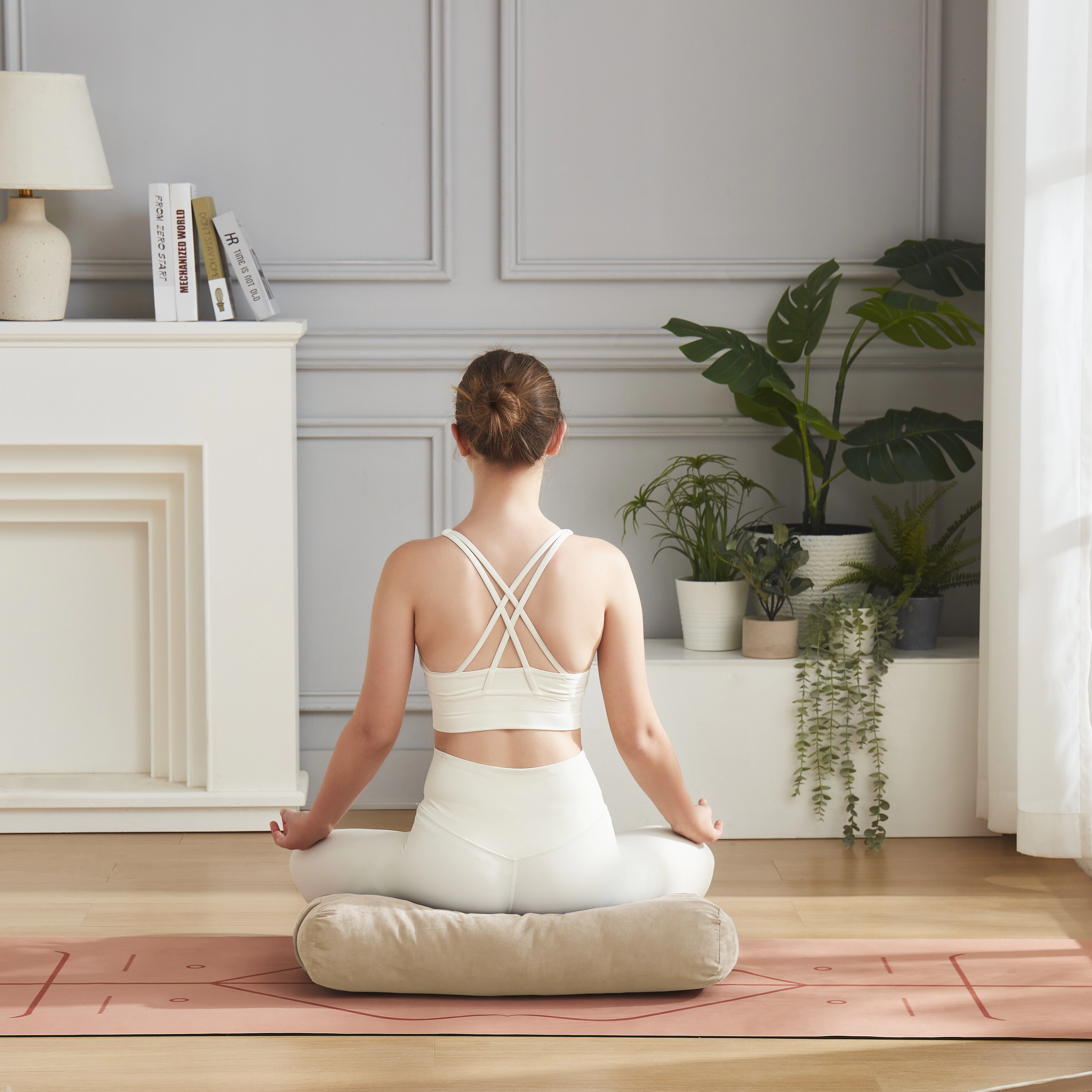 Sweet Home Collection Yoga Rectangular Bolster Meditation Pillow