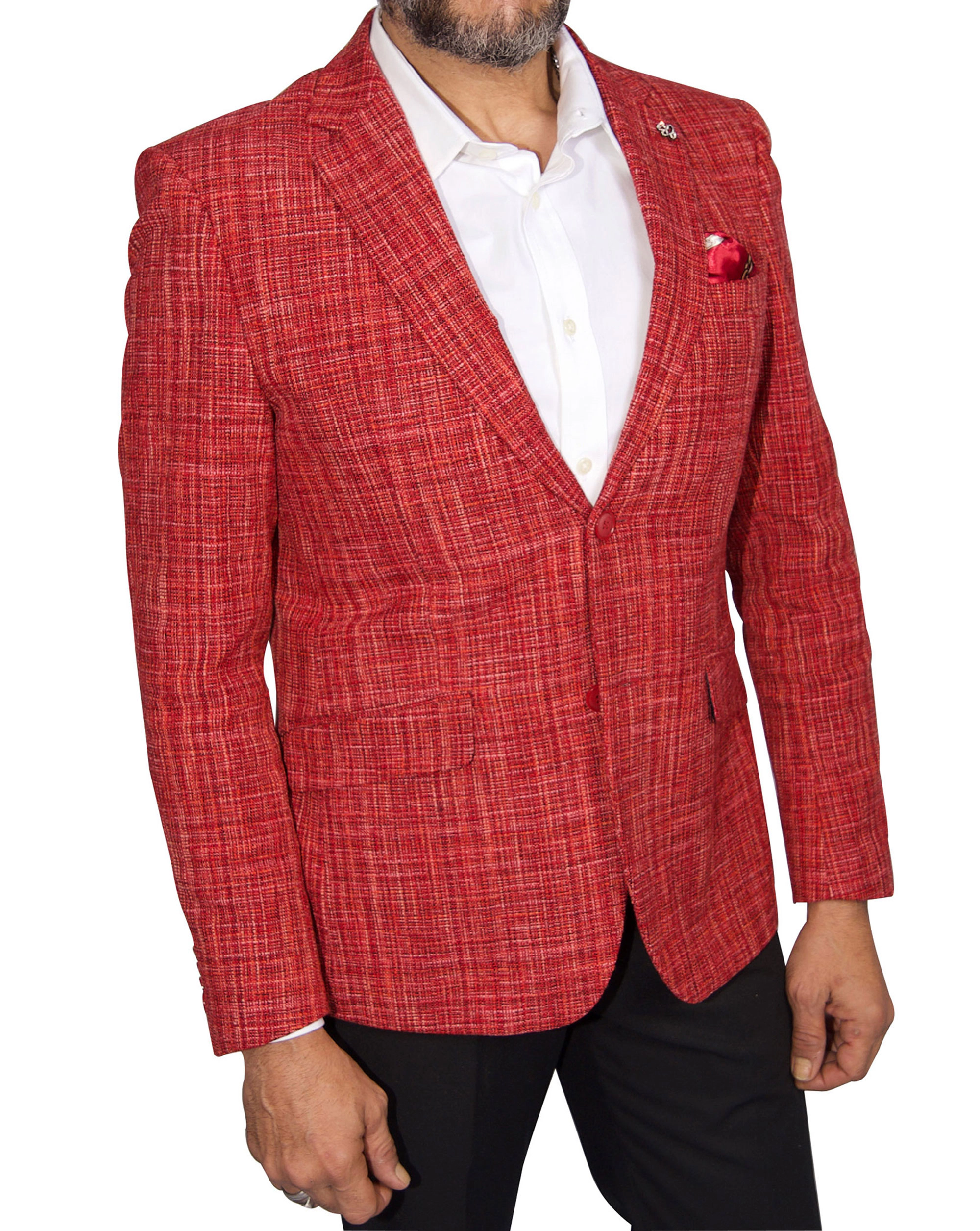Elie Balleh Men's Slim Fit Single Breasted Blazer