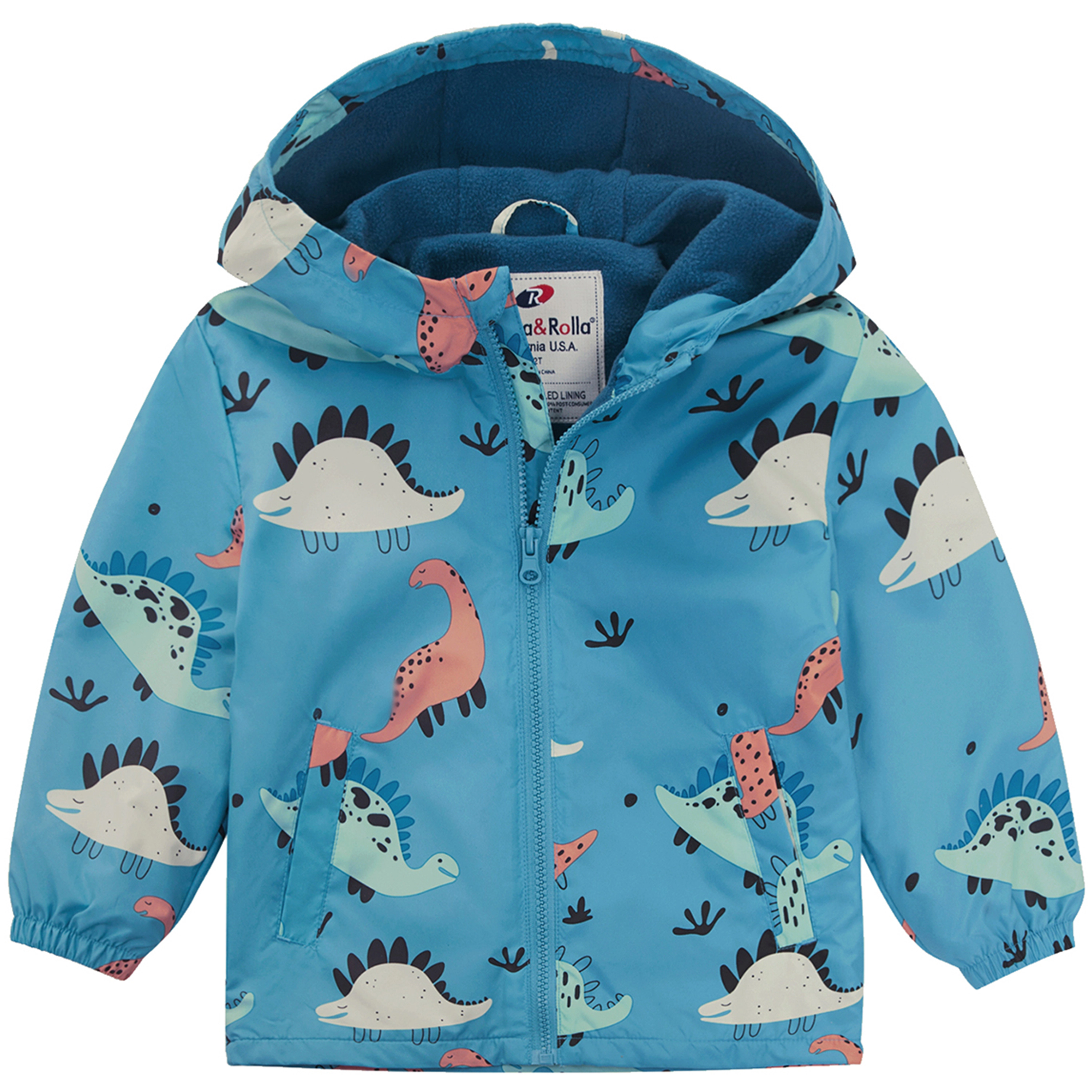 Rokka&Rolla Toddler Boys Lightweight Fleece-Lined Jacket