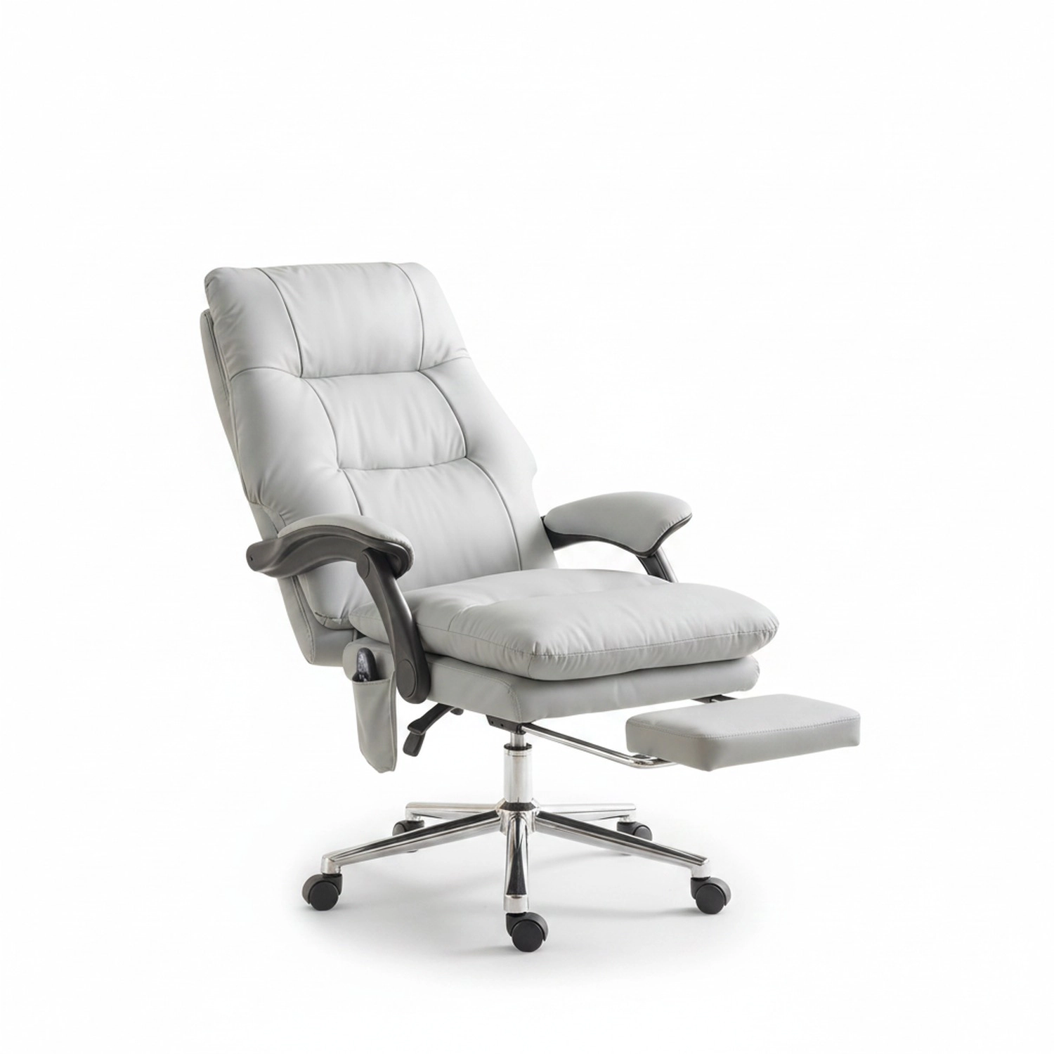 HONGGE Massage Office Chair with 6-Point Vibration Pet-Friendly Faux Leather Ergonomic Executive Desk