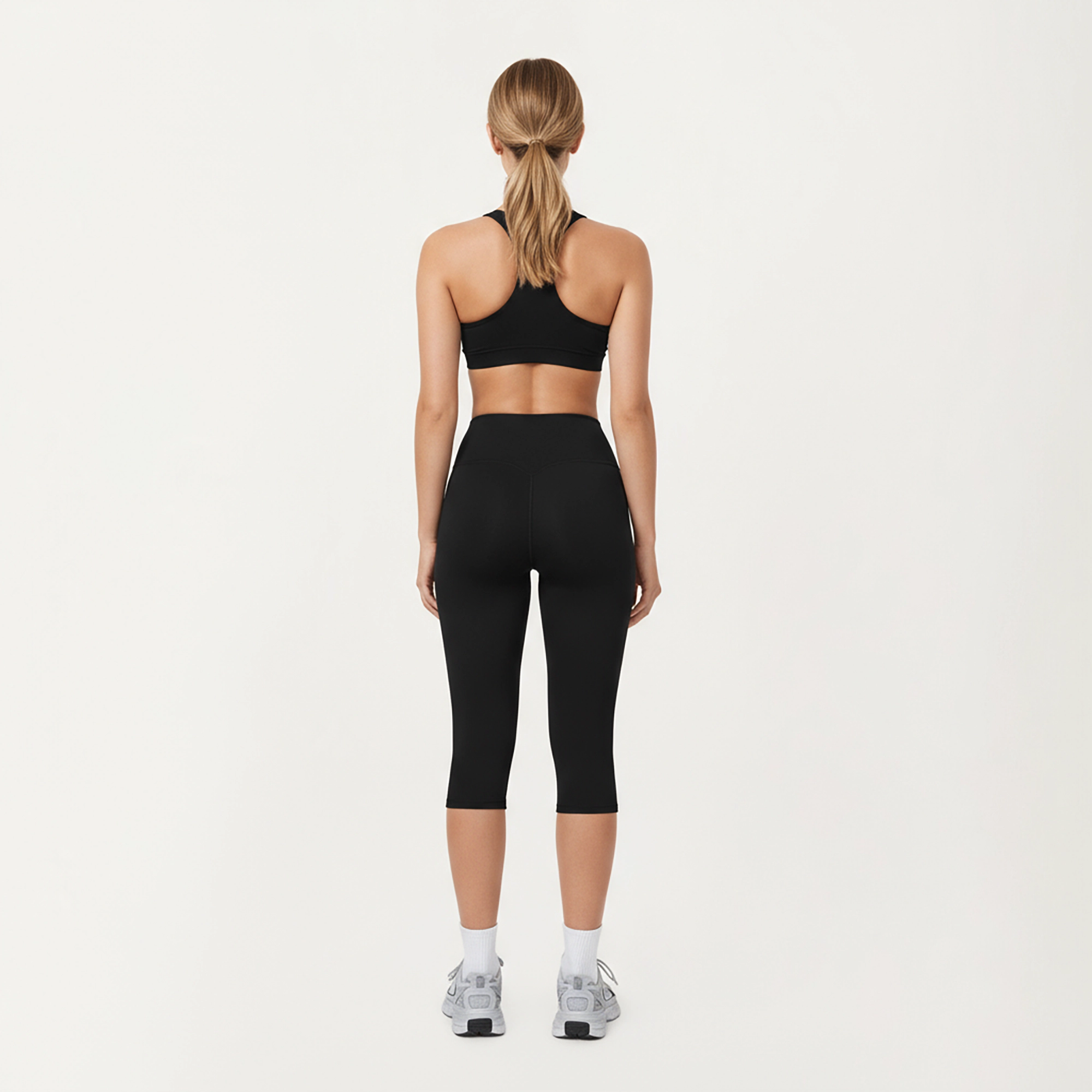 Anna-Kaci Women's High-Waist Capri Leggings with Smooth Compression Fit and Stretch Fabric