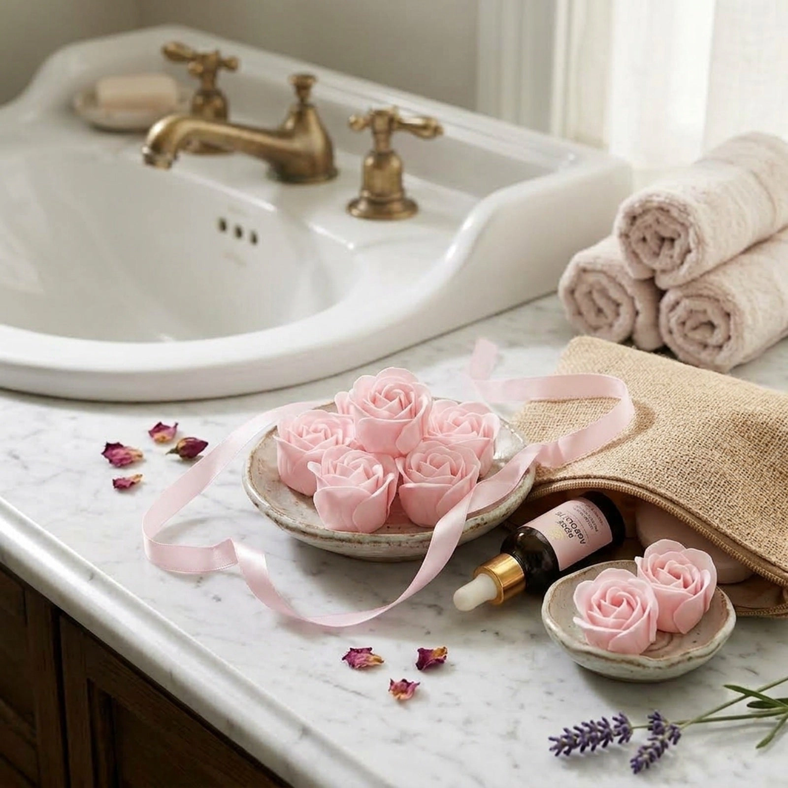 Wrapables Scented Rose Soaps (Set of 12
