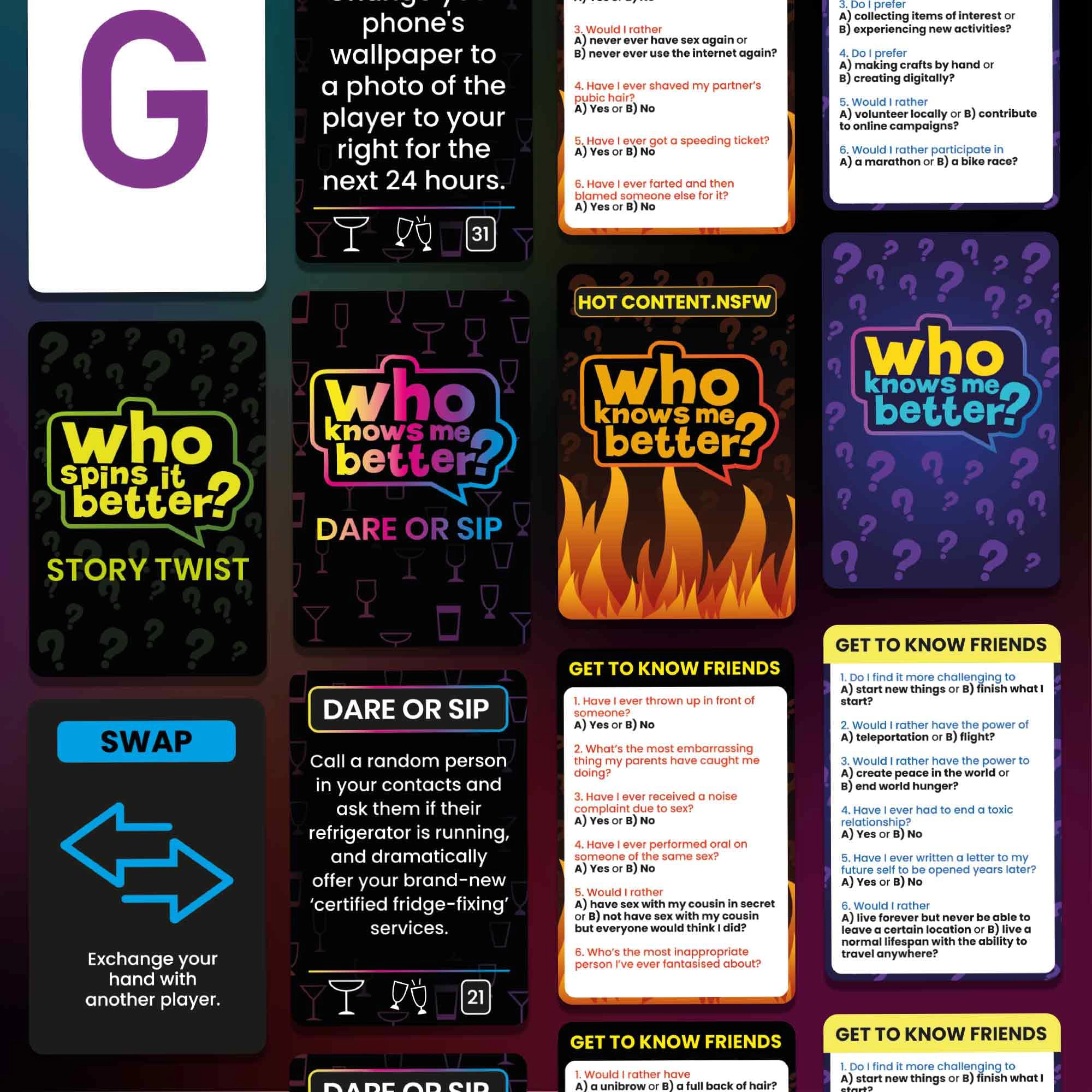 QUOKKA Who Knows Better? Trivia Card Games for Kids & Family