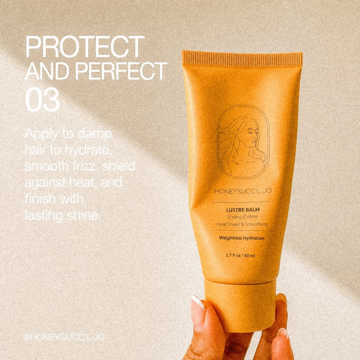 HONEYSUCC'L JO Lustre Balm Leave-In Styling Crème, 2.7 fl oz